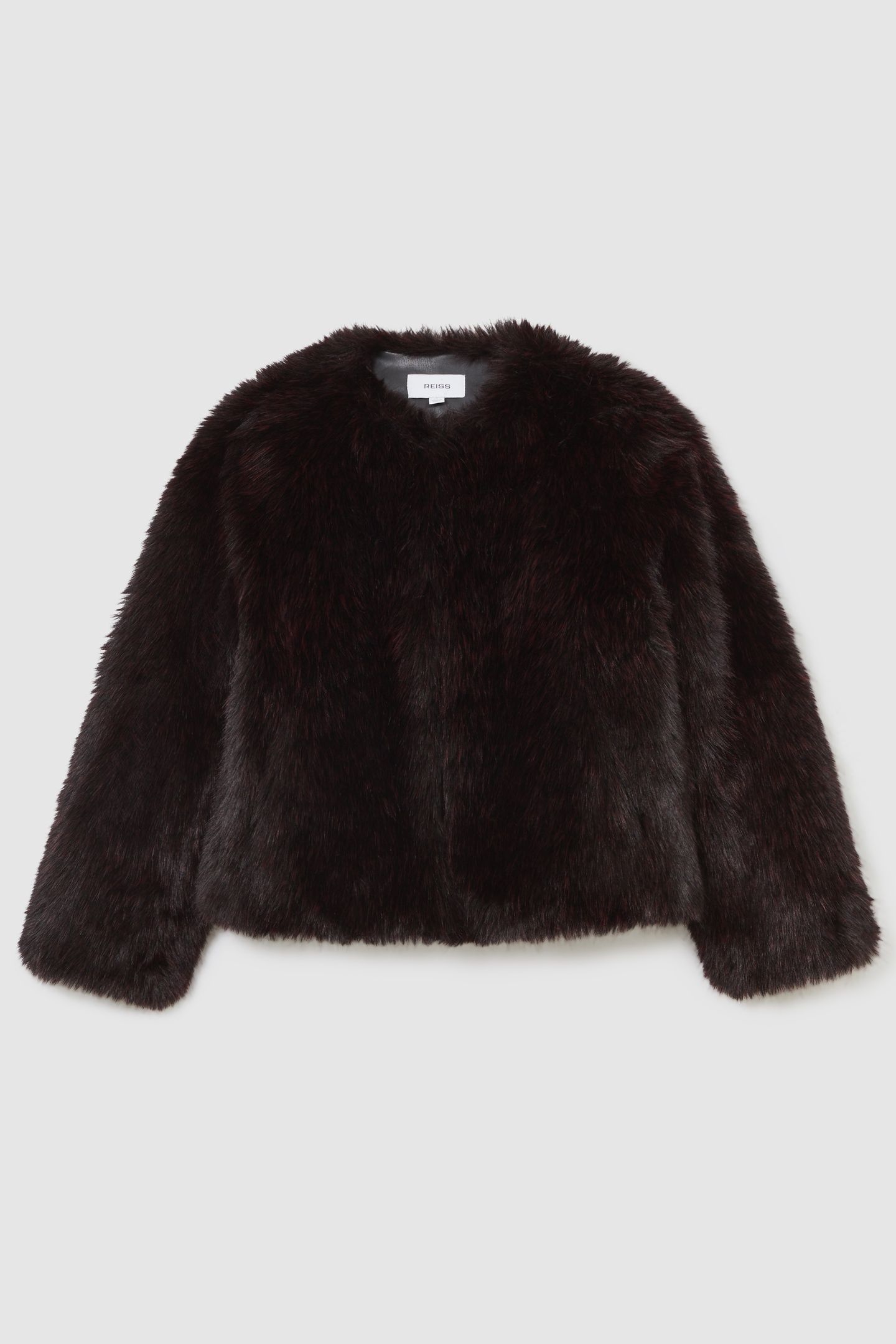 FAUX FUR JACKET BURGUNDY 1