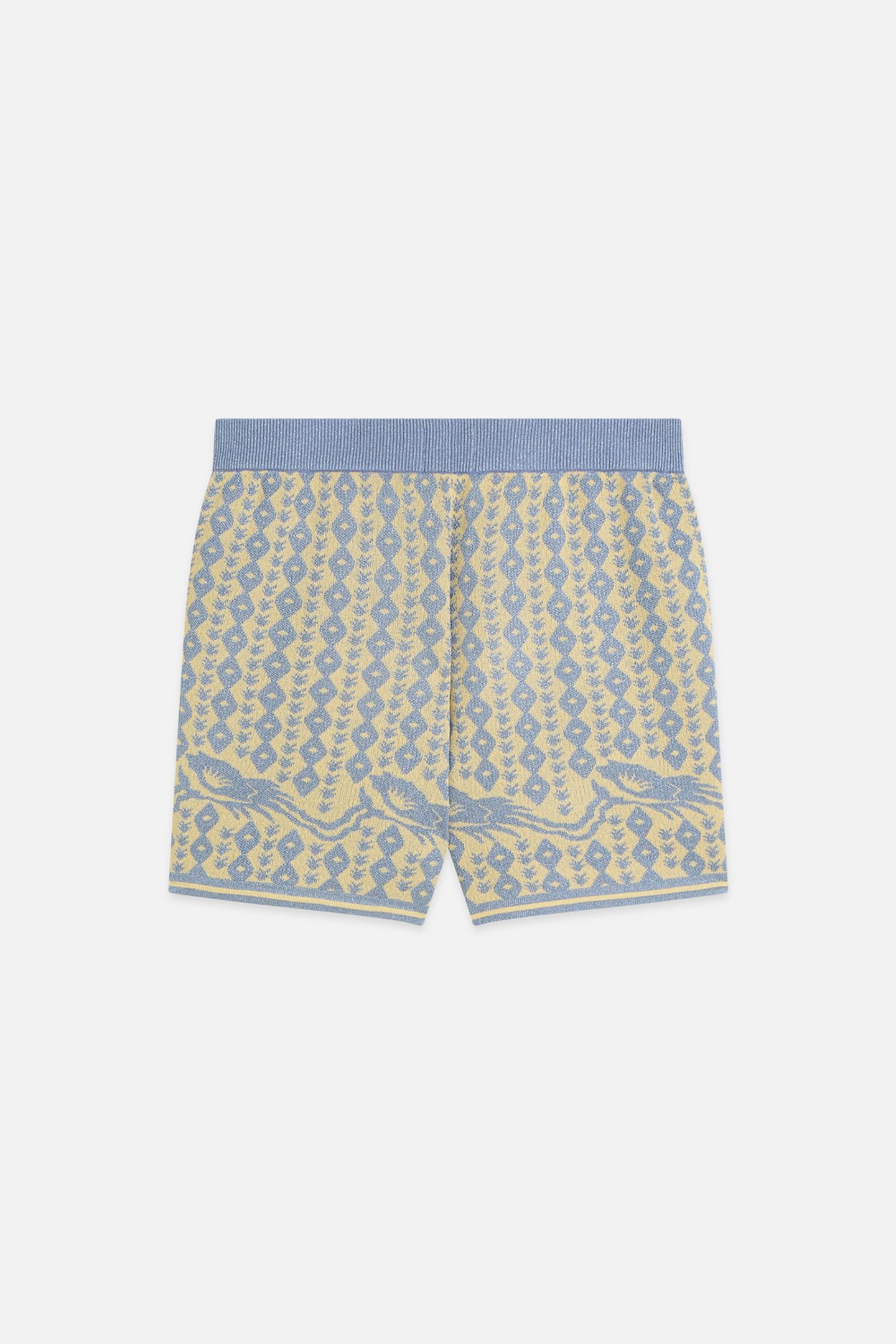 JACQUARD KNITTED SHORTS CACTUS STRIPE PLACED RAFFIA 4
