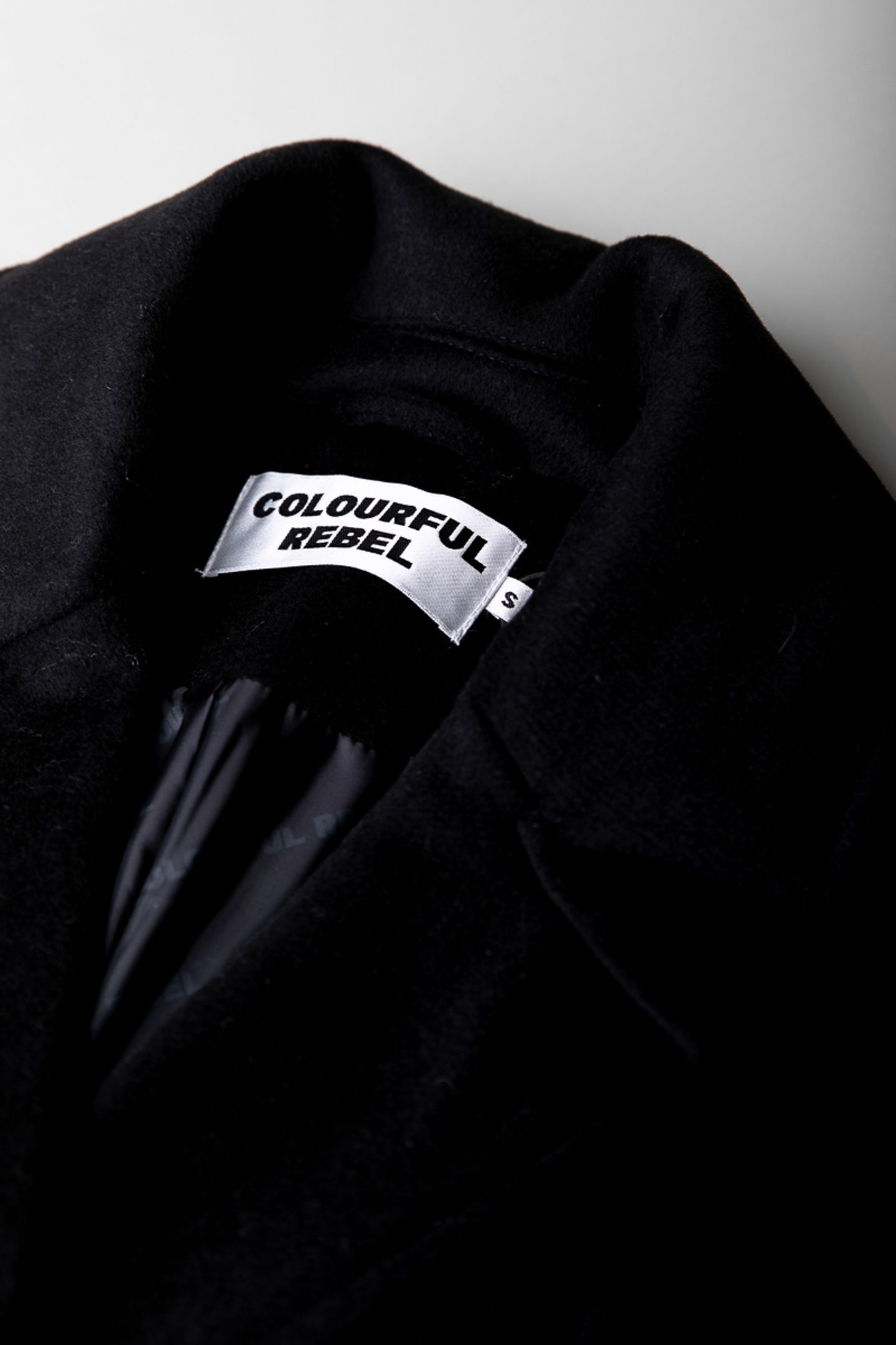 ADA CONTRAST WOOL LONG COAT BLACK 3
