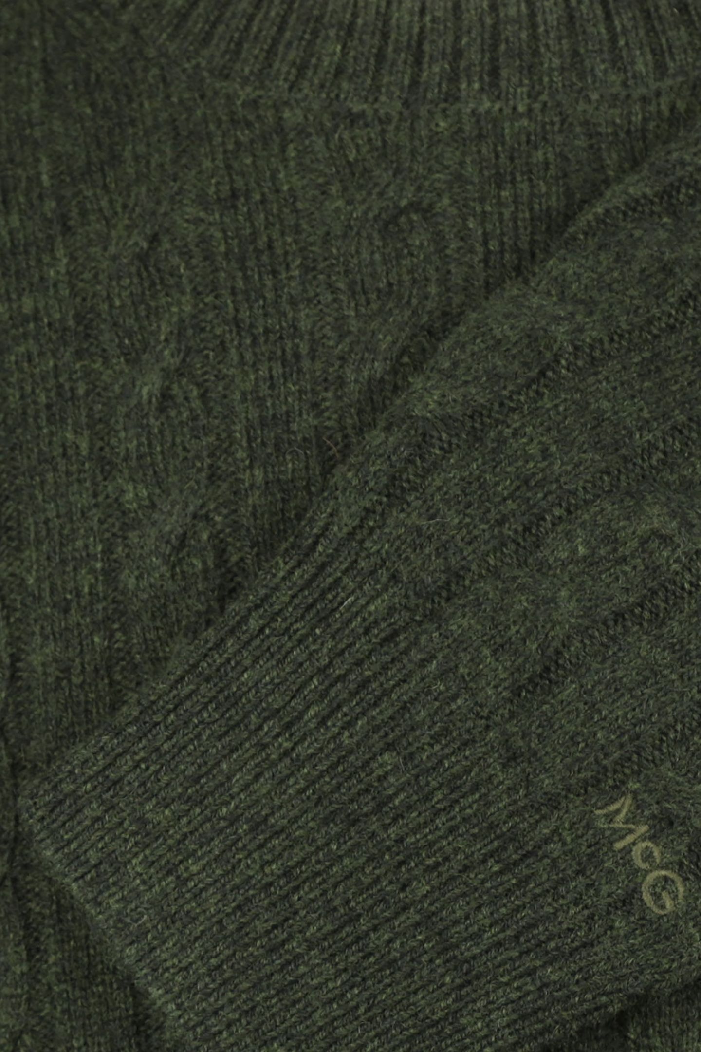 CABLE CREW NECK SWEATER DARK OLIVE 4