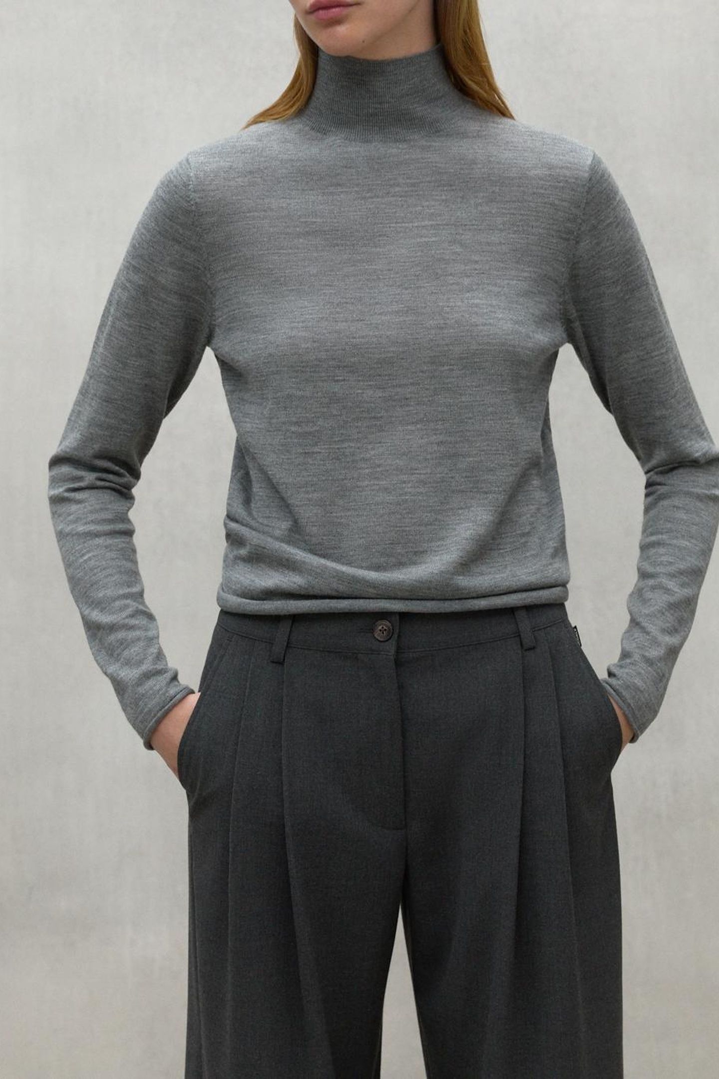 FAYAALF KNIT GREY MELANGE 1