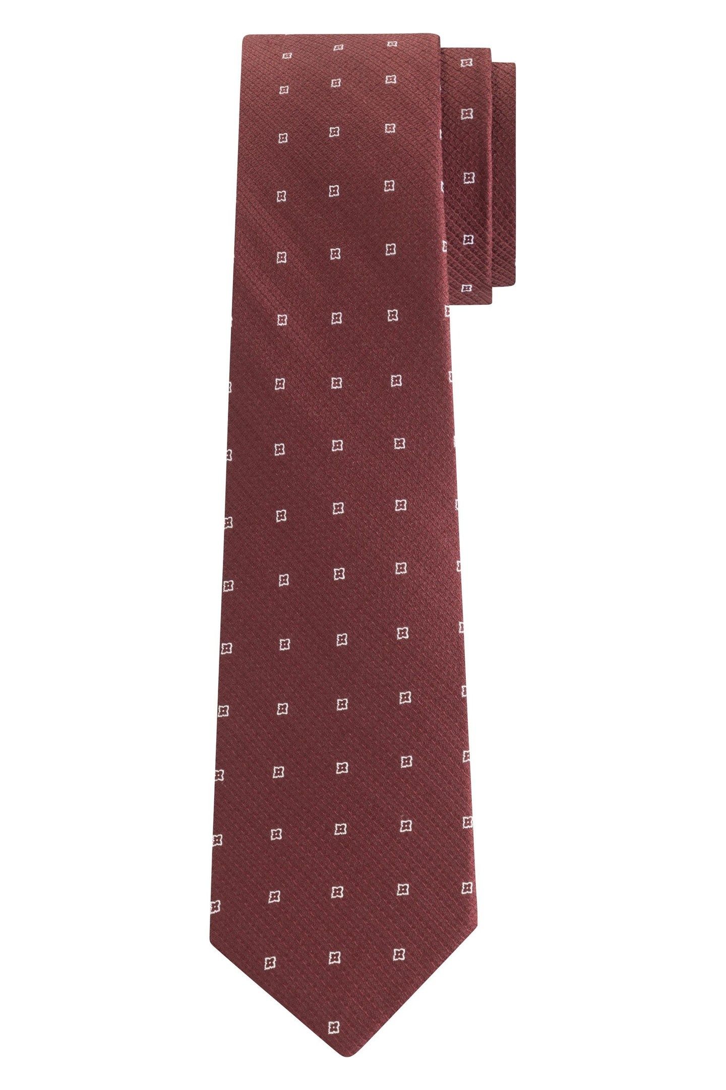 1 TONE MOTIF SILK TIE RED 1