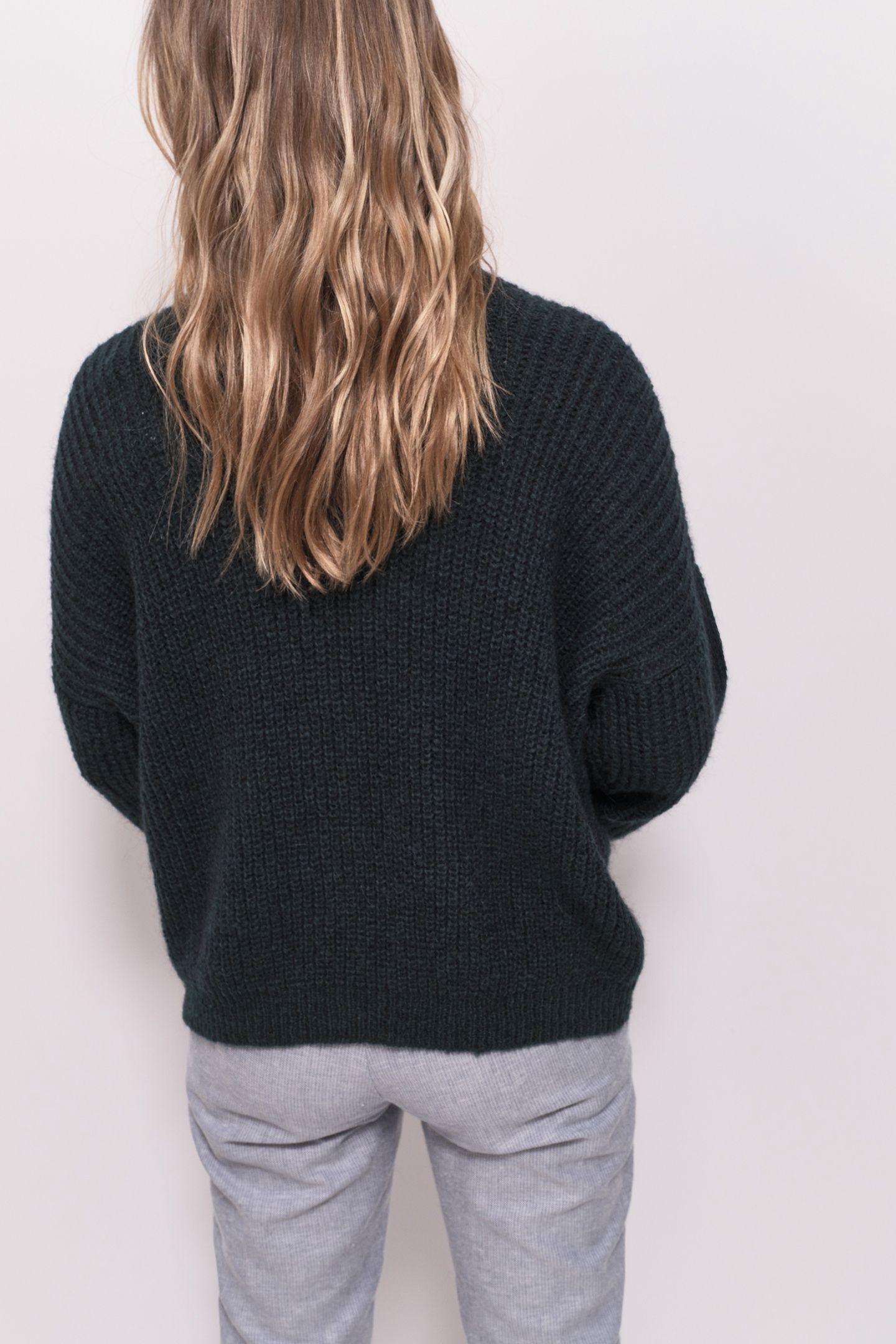 TREFLE - GREEN REVERSIBLE KNIT FRONT/BACK CARDIGAN 2