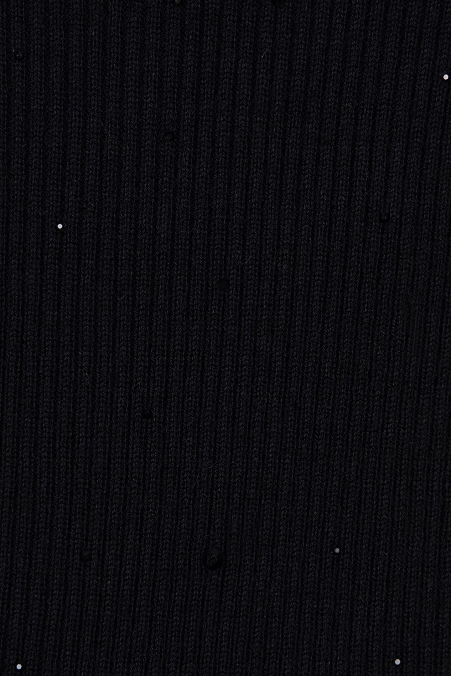TOP RIB S/SLVE STUDS BLACK 6