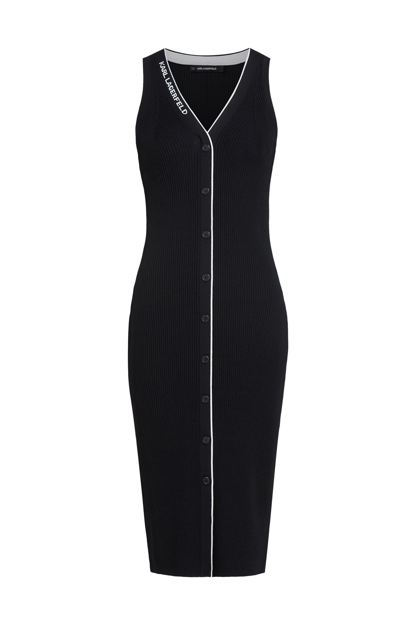 LOGO KNIT DRESS BLACK/WHITE 6