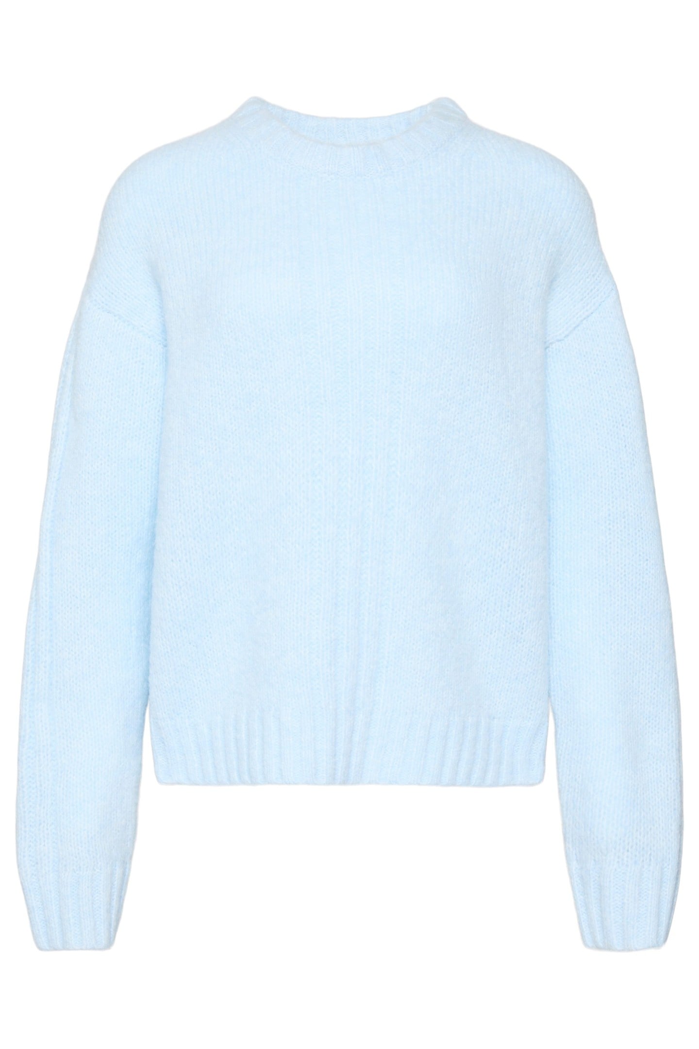BRUSHED WOOL BLEND PULLOVER KEEPSAKE BLUE 1
