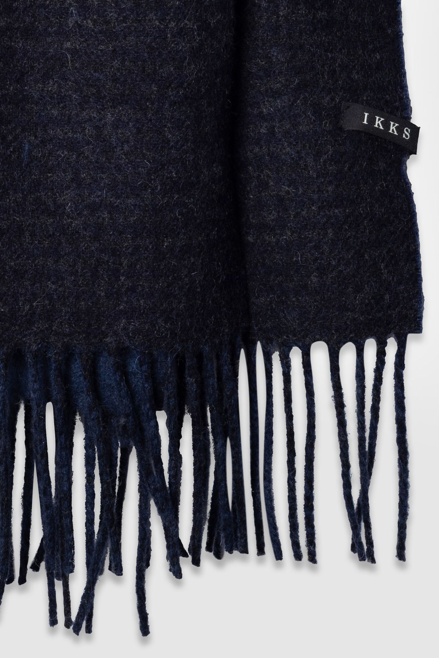 GREY CHECK AND PLAIN BLUE DOUBLE-SIDED SCARF 3