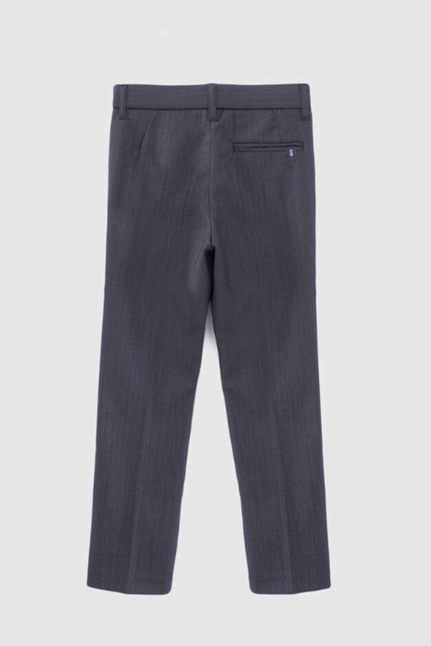 BOYS' NAVY SEMI_PLAIN SUIT TROUSERS 2