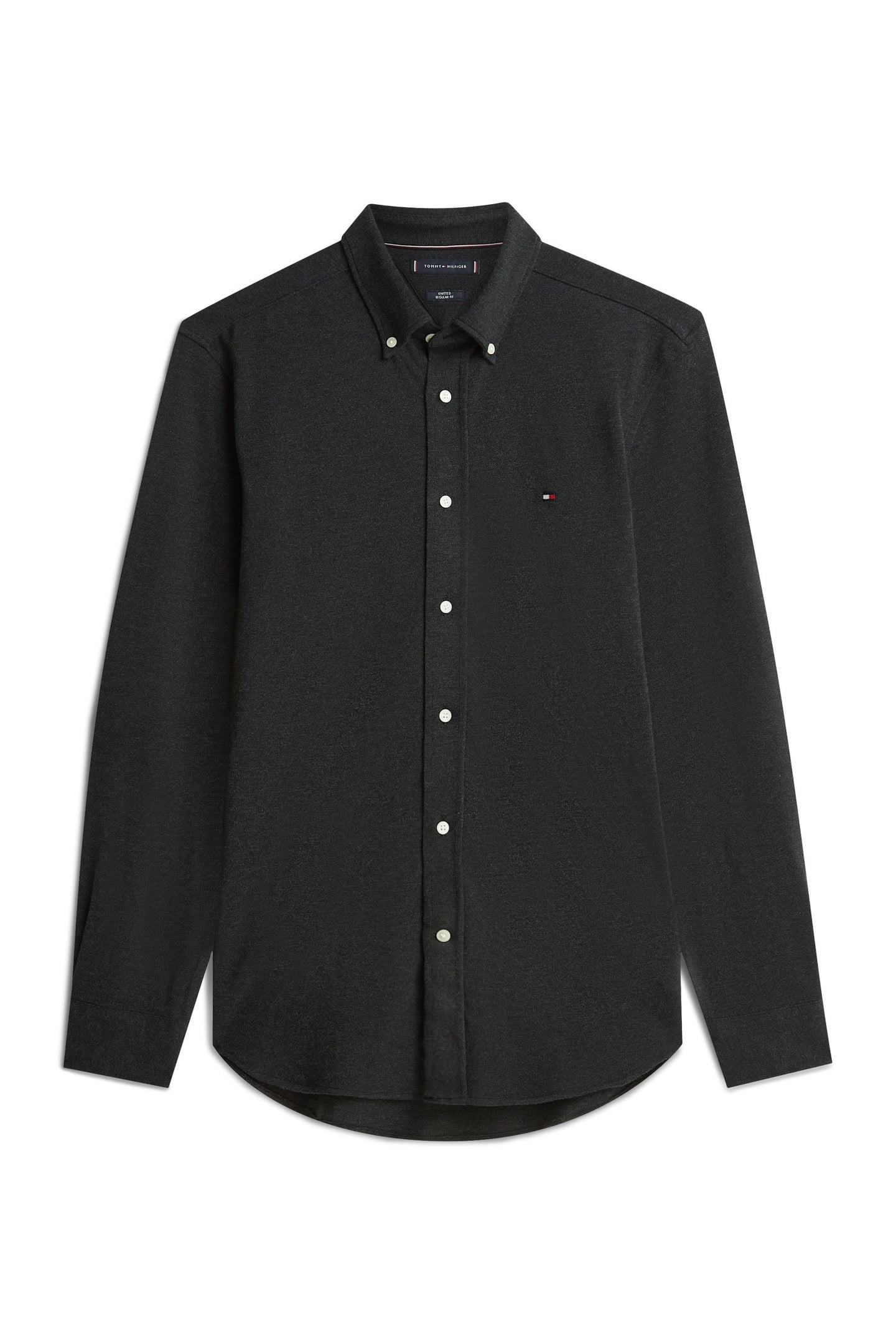 KNIT PIQUE FEATHERWEB DARK GREY HEATHER 1