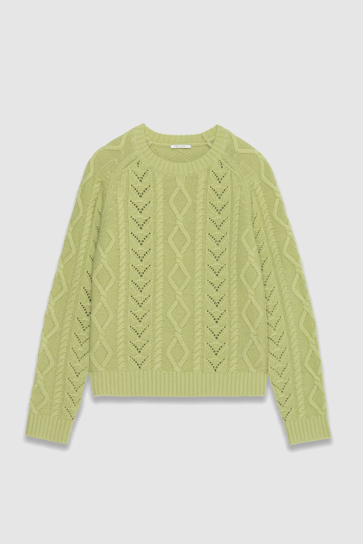 CABLE KNIT MERINO WOOL SWEATER WITH ROUND NECK 4