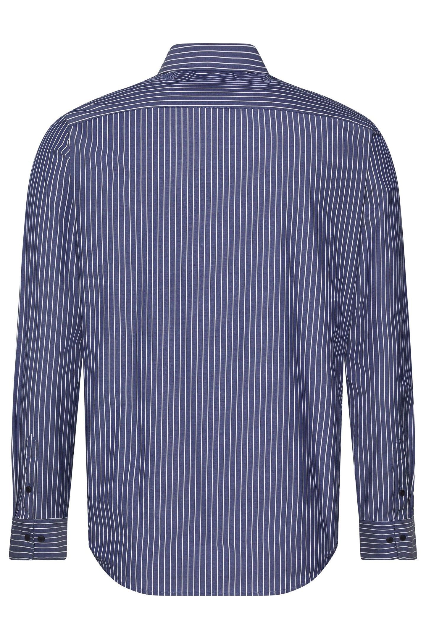 LS STRIPE SUPIMA SHIRT ADMIRAL BLUE 2