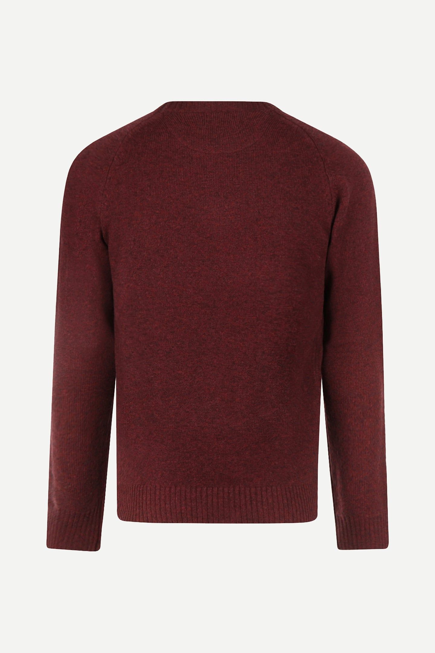 LAMBSWOOL CREW NECK SWEATER BURGUNDY 3