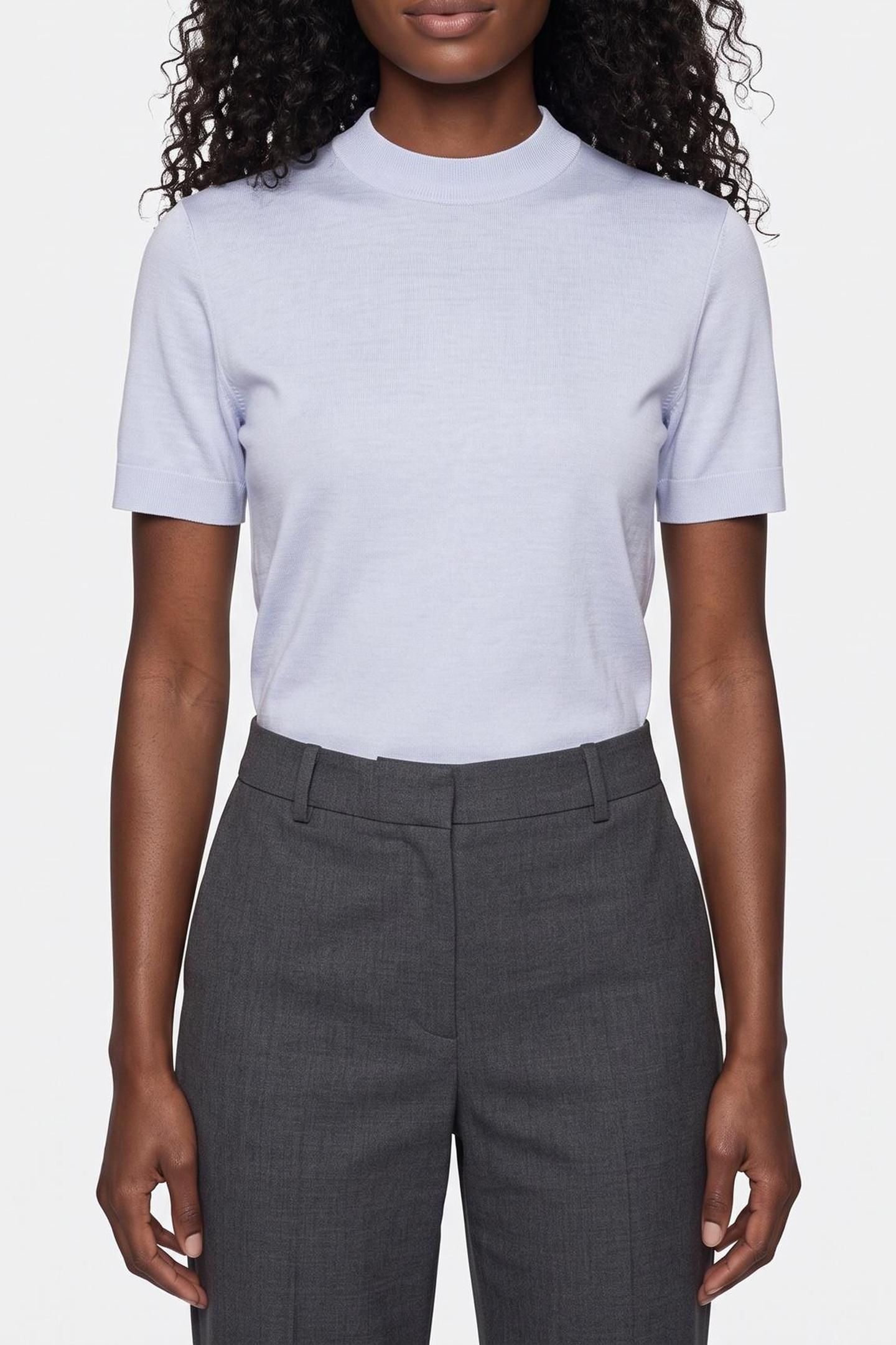 SS REFINED COTTON TEE HALOGEN BLUE 1