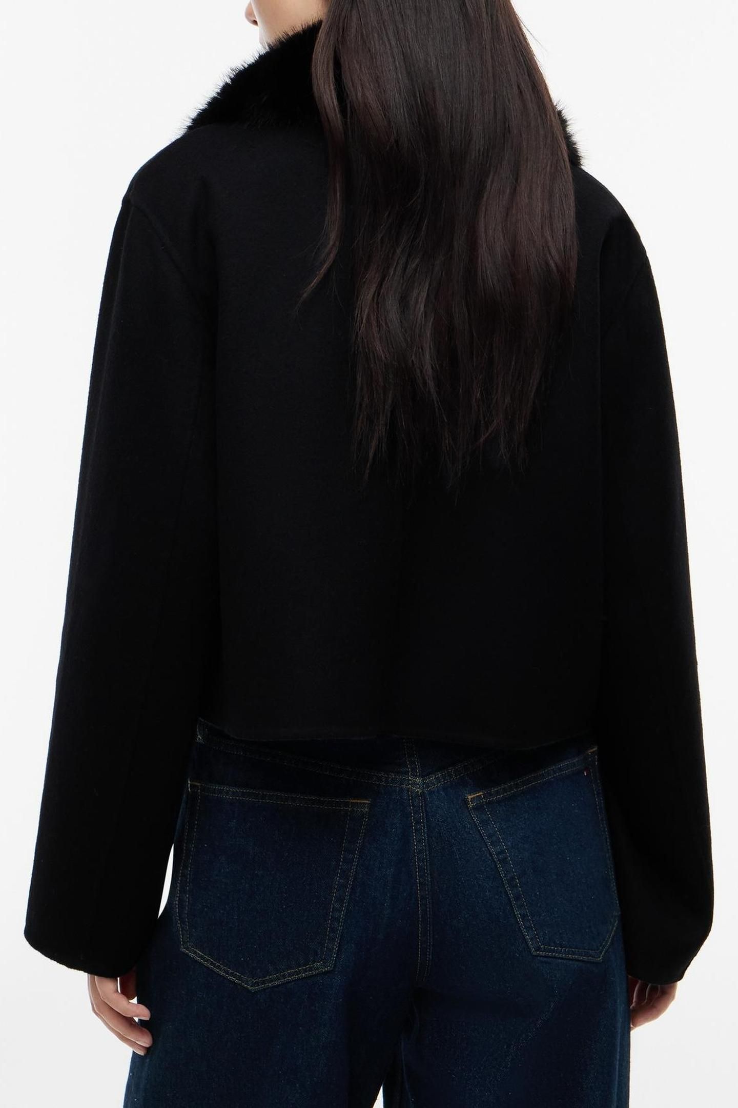 DOUBLE-FACE WOOL LADY JACKET BLACK 2