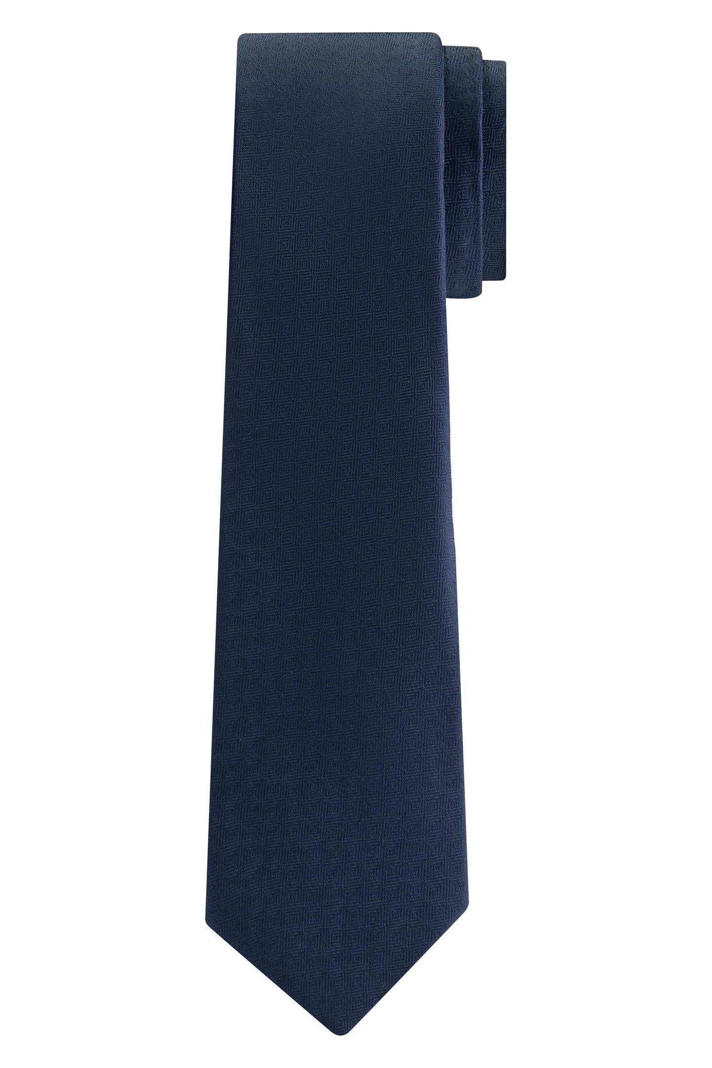TONAL GRID SILK TIE NIGHT SKY 1