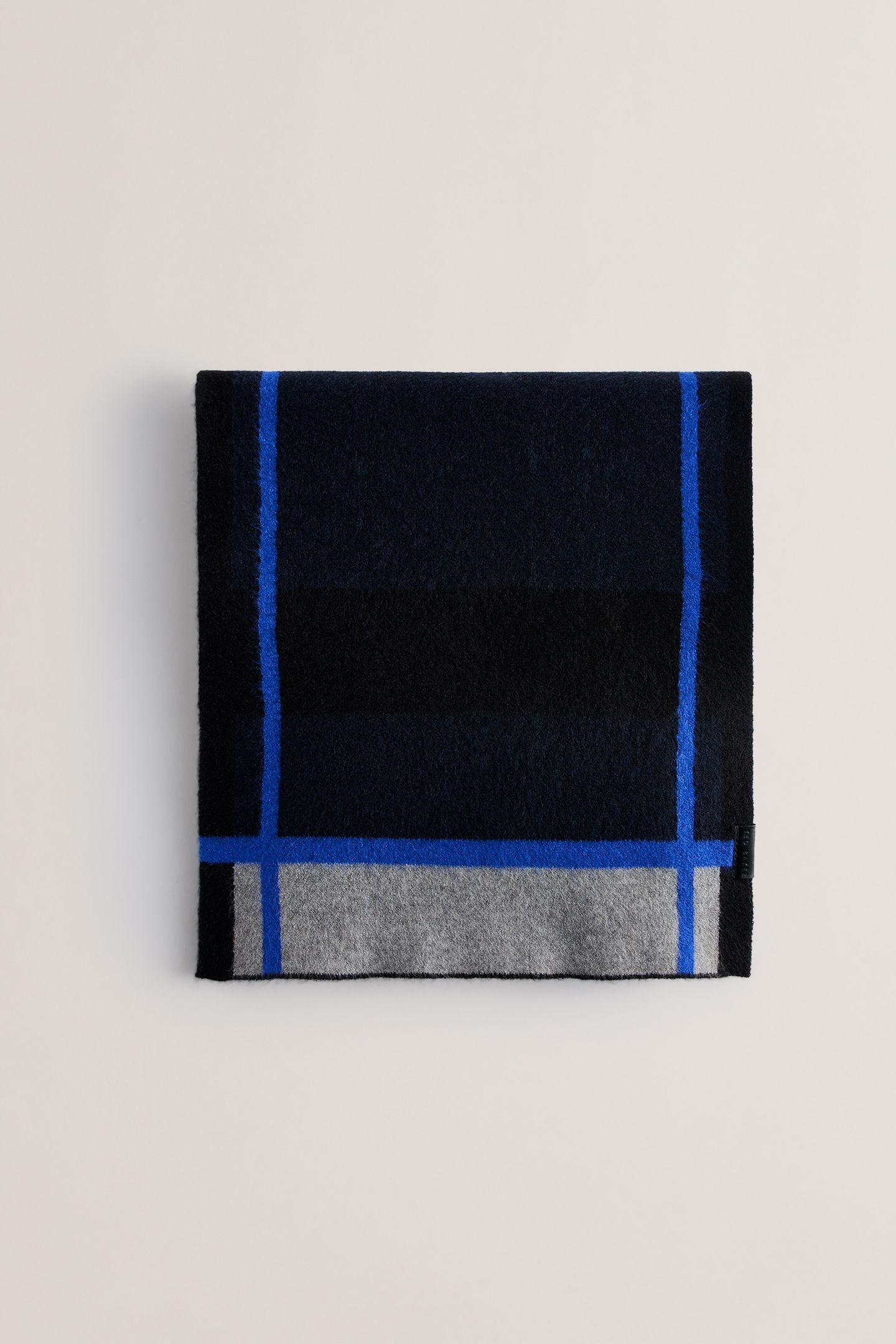 KIERANS STRIPED WOVEN SCARF NAVY 2