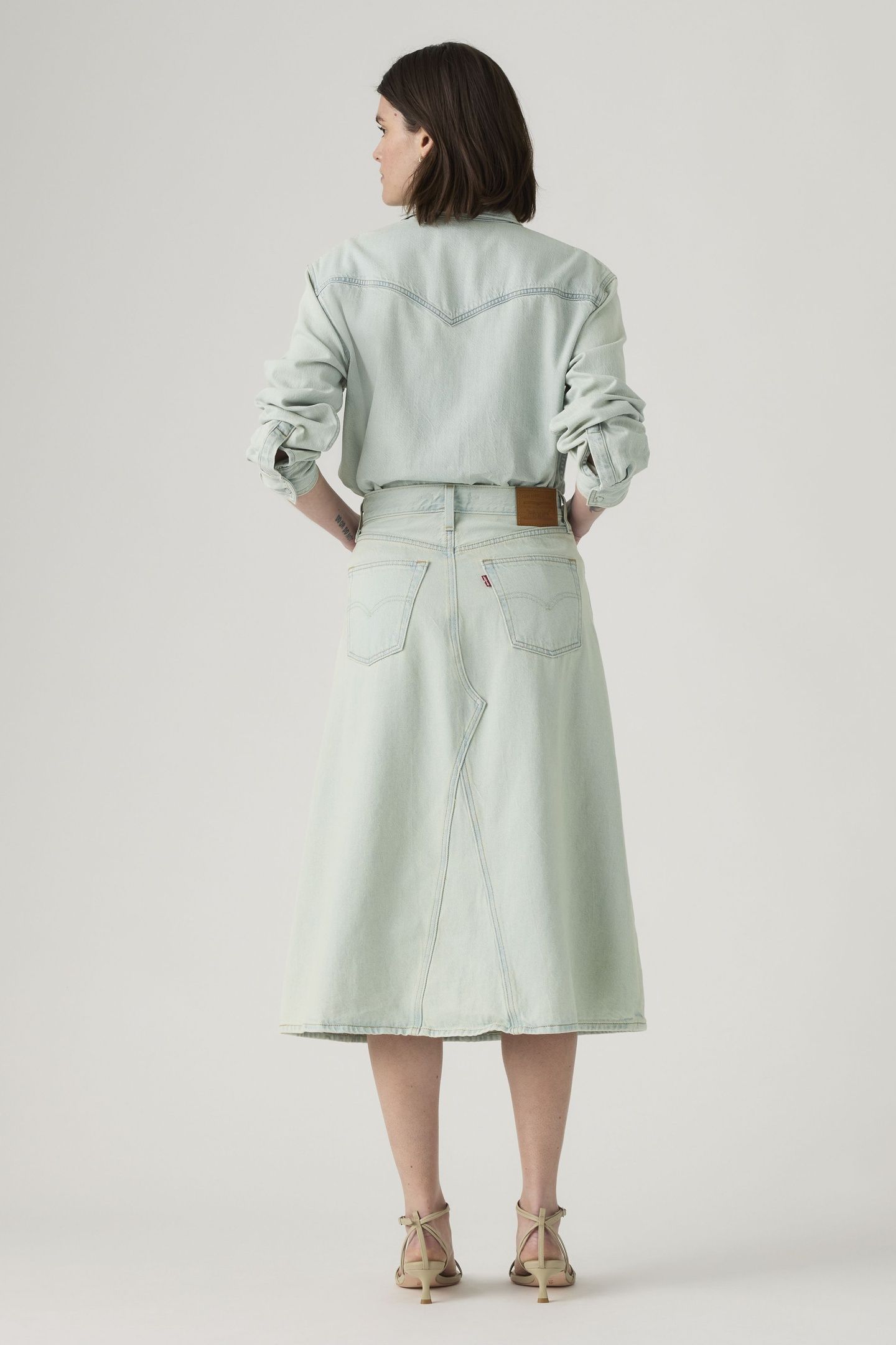 HIGH RISE A-LINE DECON SKIRT 3