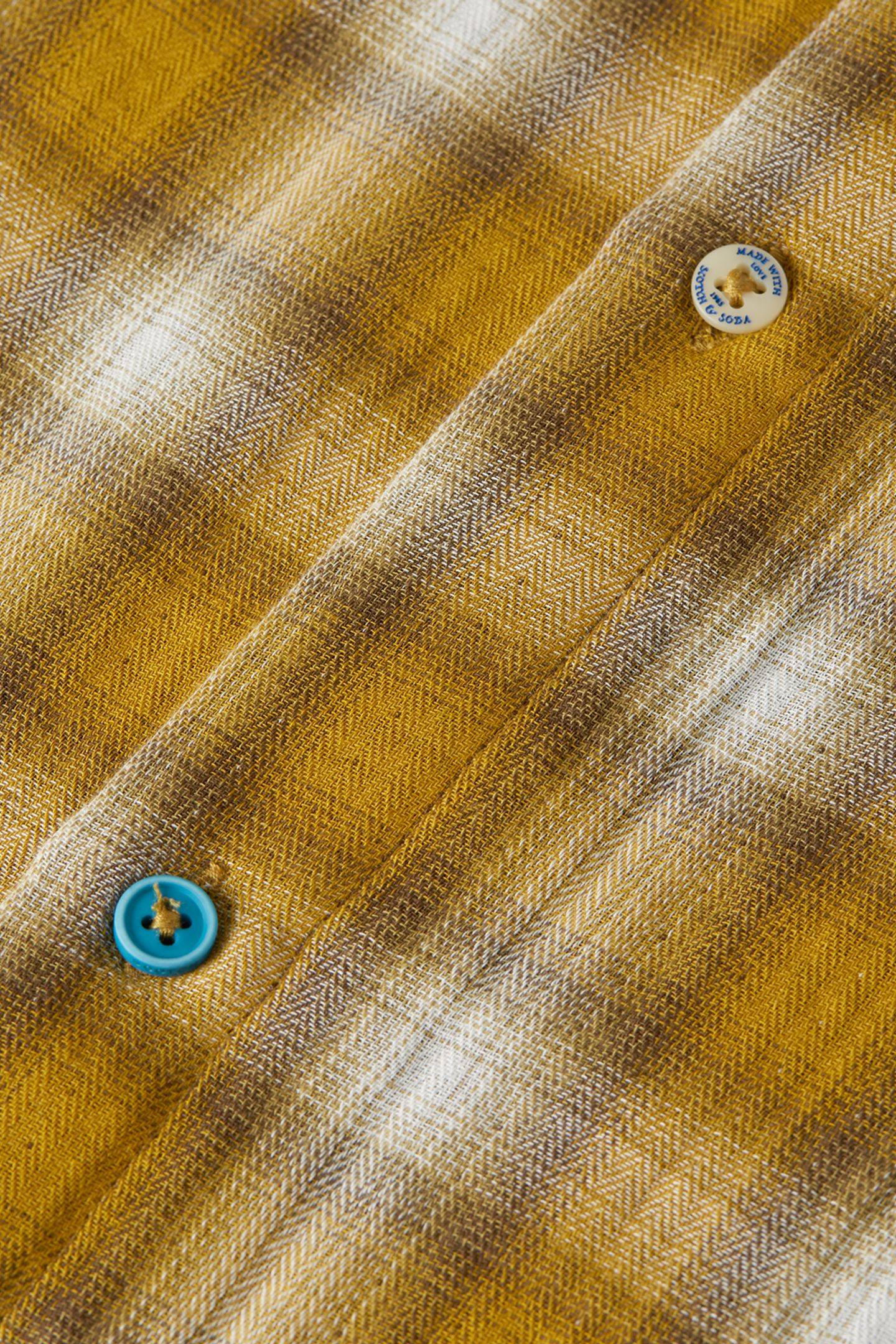 DOUBLE CLOTH CHECK RELAXEDFIT SHIRT MED YELLOW 3