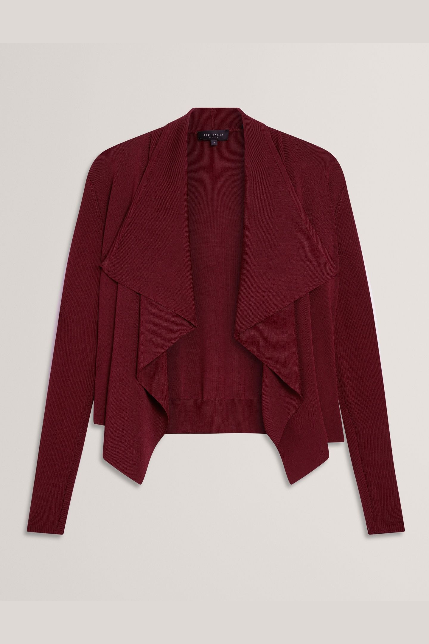 WATERFALL FRONT CARDIGAN MAROON 3