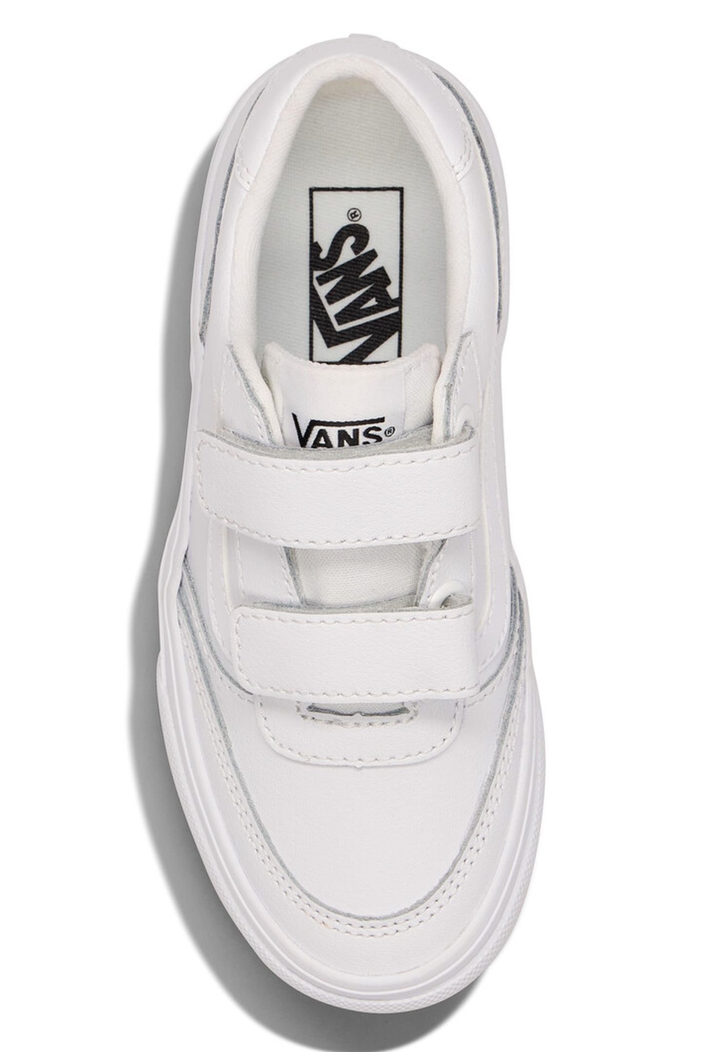 YOUTH UNISEX BROOKLYN LS V LEATHER WHITE/WHITE 3