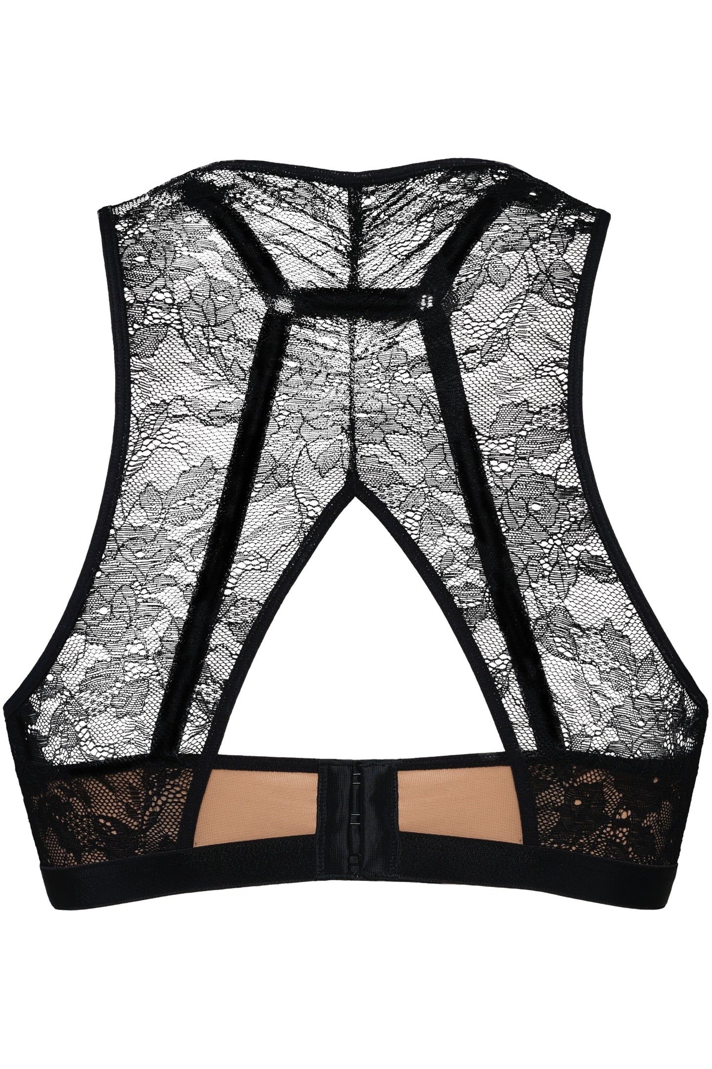 QUEEN OF WANDS BLACK AND SAND PUSH UP BRA 4