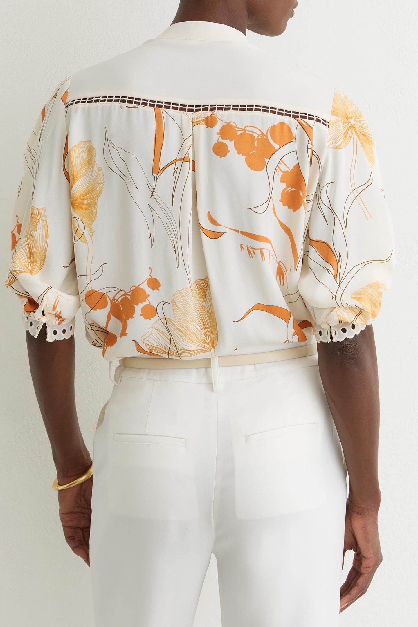 LACE PRINT MIX BLOUSE IVORY/PINK 3