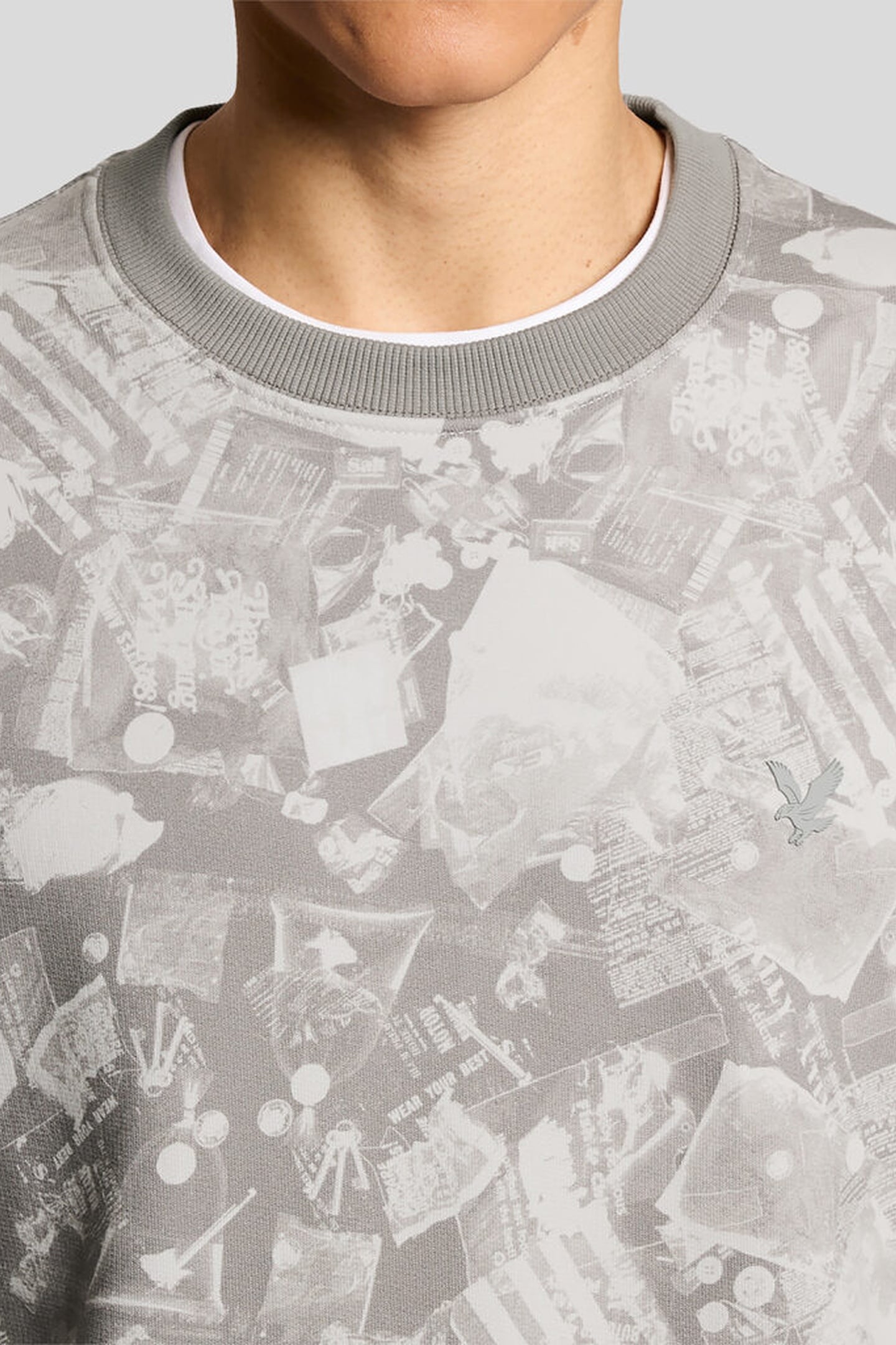 INDUSTRIAL PRINT SWEATSHIRT COLD GREY 5