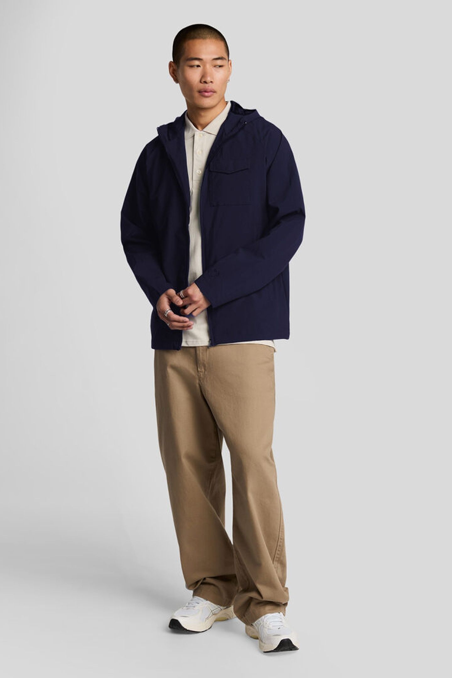 HOODED SHELL JACKET DARK NAVY 3
