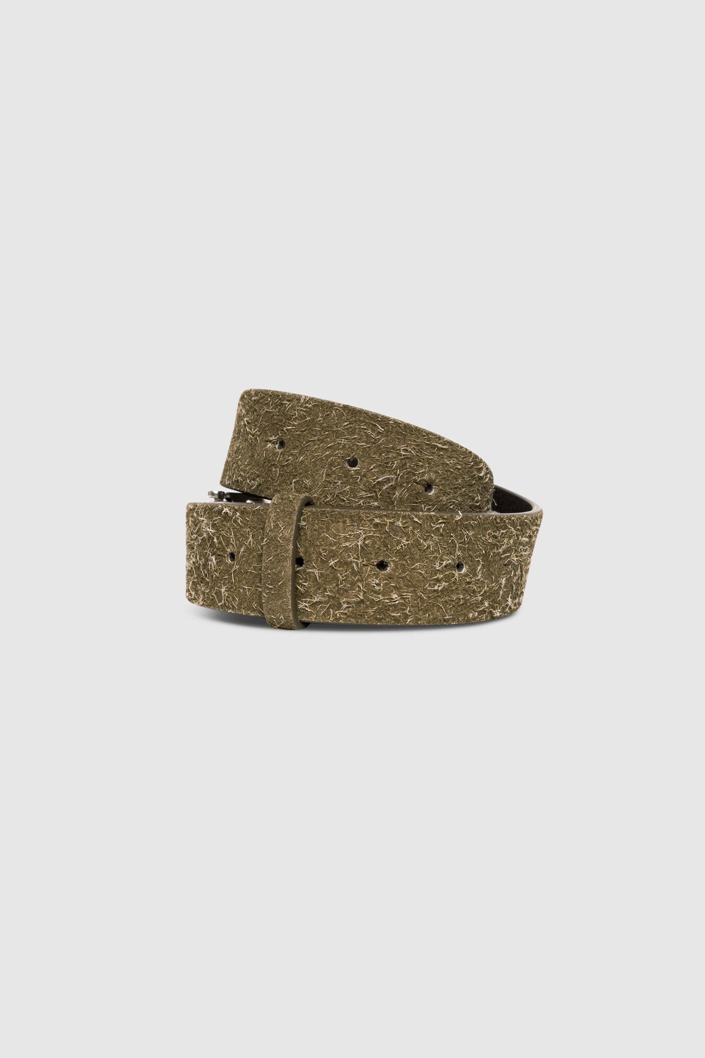 KHAKI FLANNEL-STYLE SUEDE BELT 1