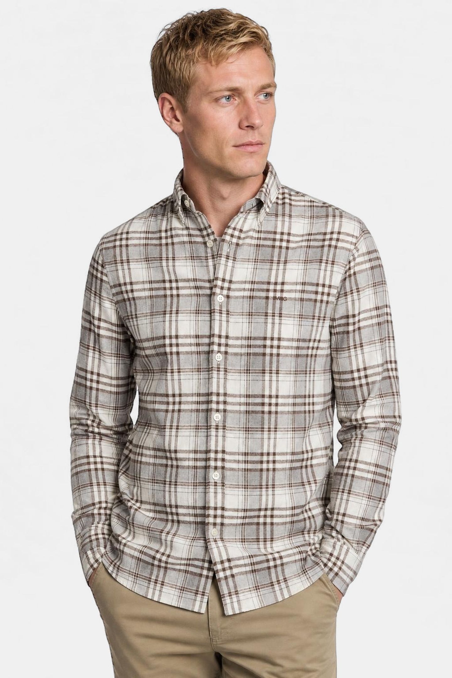 FLANNEL CHECK SHIRT #4 CHOCOLATE BROWN 2