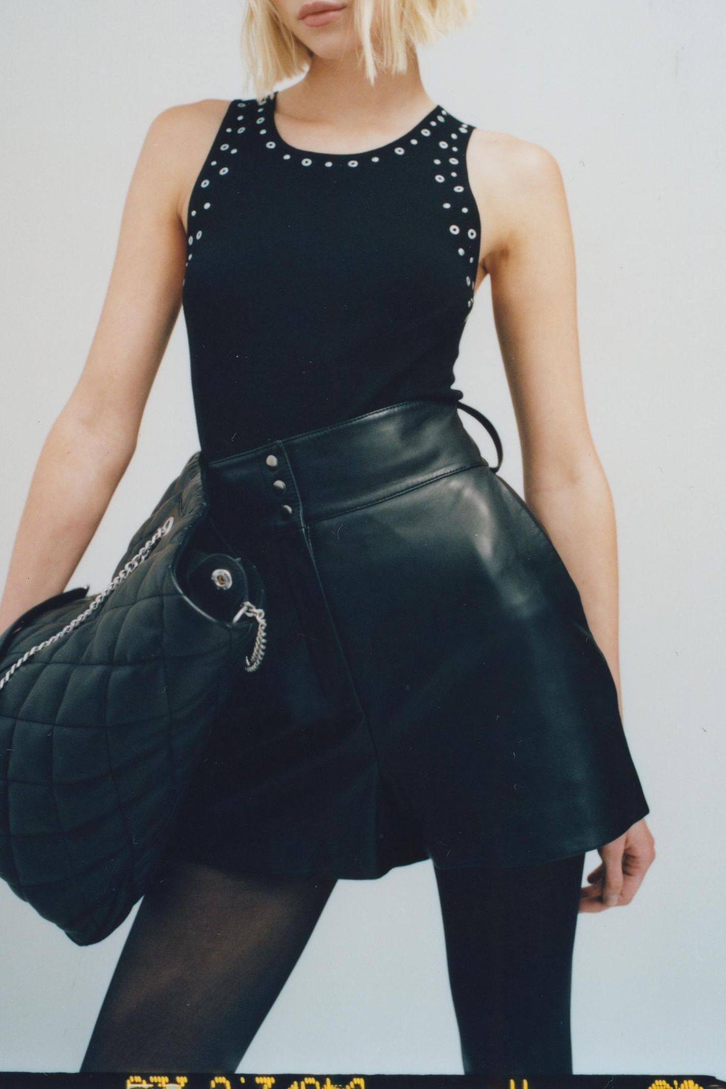 BLACK LEATHER SHORTS 5