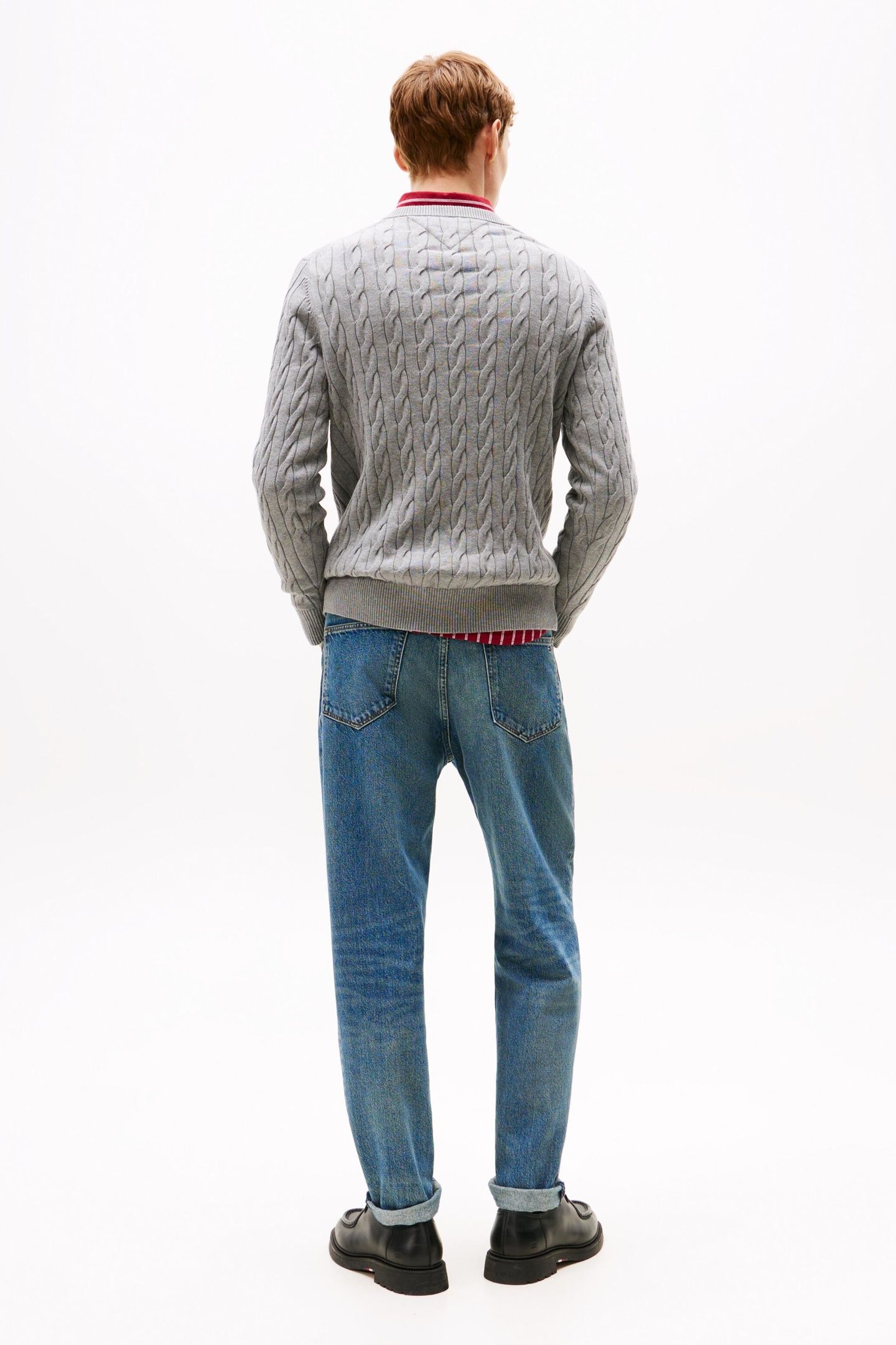 CLASSIC COTTON CABLE MEDIUM GREY HEATHER 7