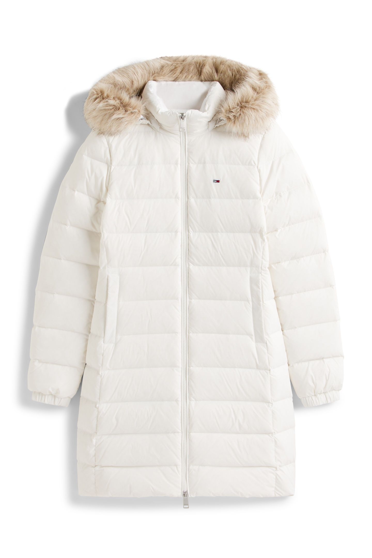 ESSENTIAL HOODED COAT WHITE 3