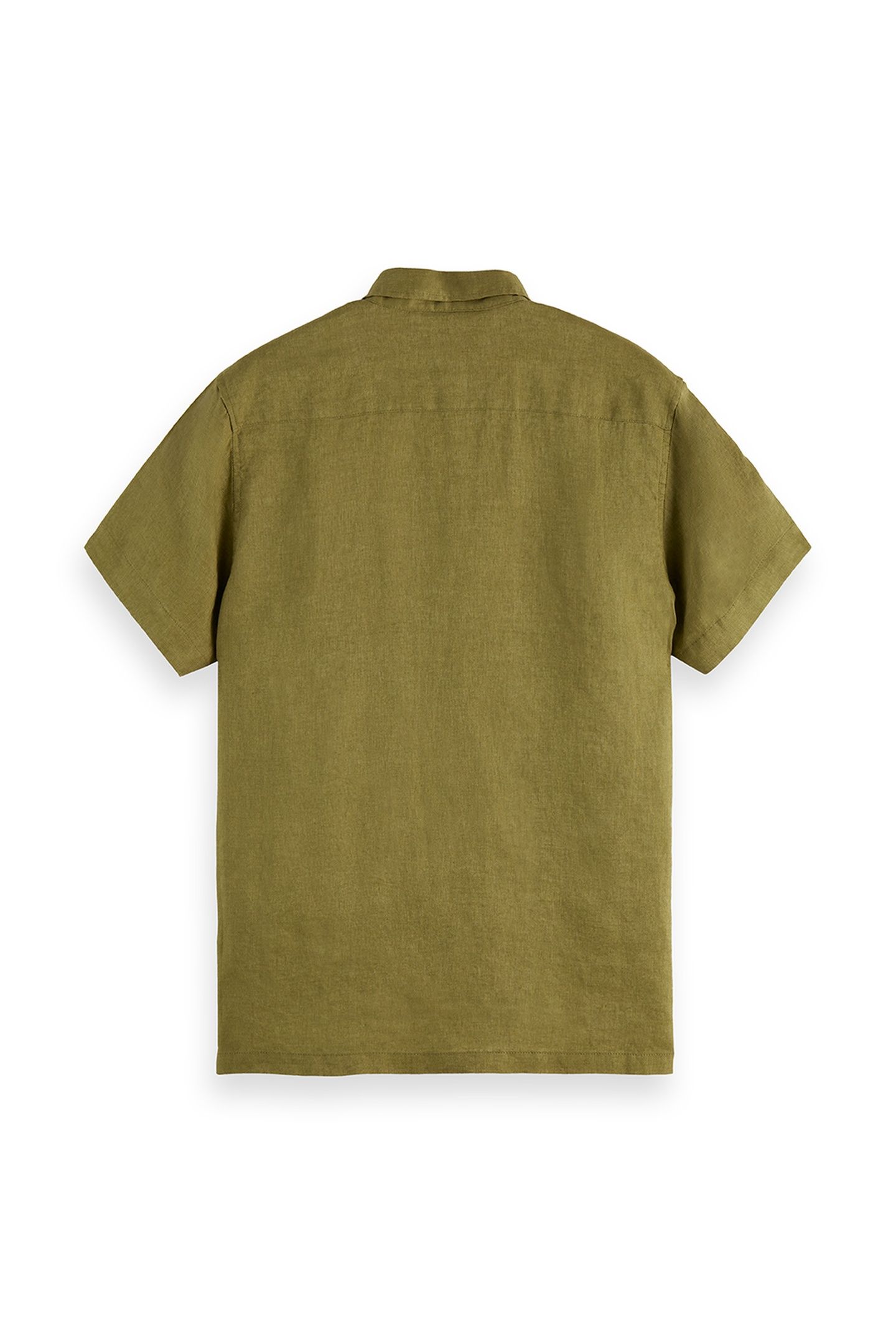 SEASONAL CORE LINEN REGULAR-FIT SHORT SLEEVE SHIRT DARK GREE 2