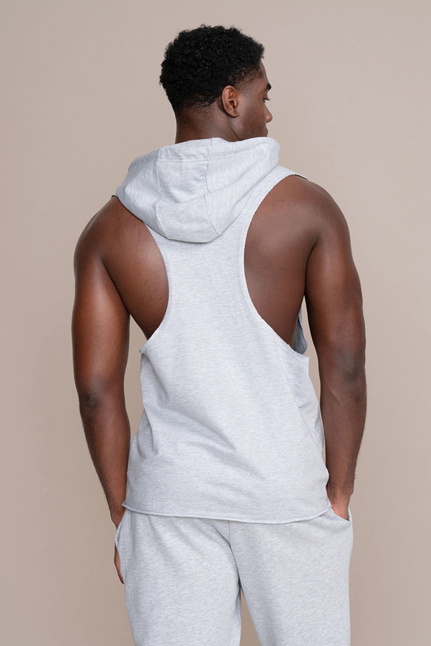 MUSCLE JOE SLEEVELESS HOODIE BLACK 3