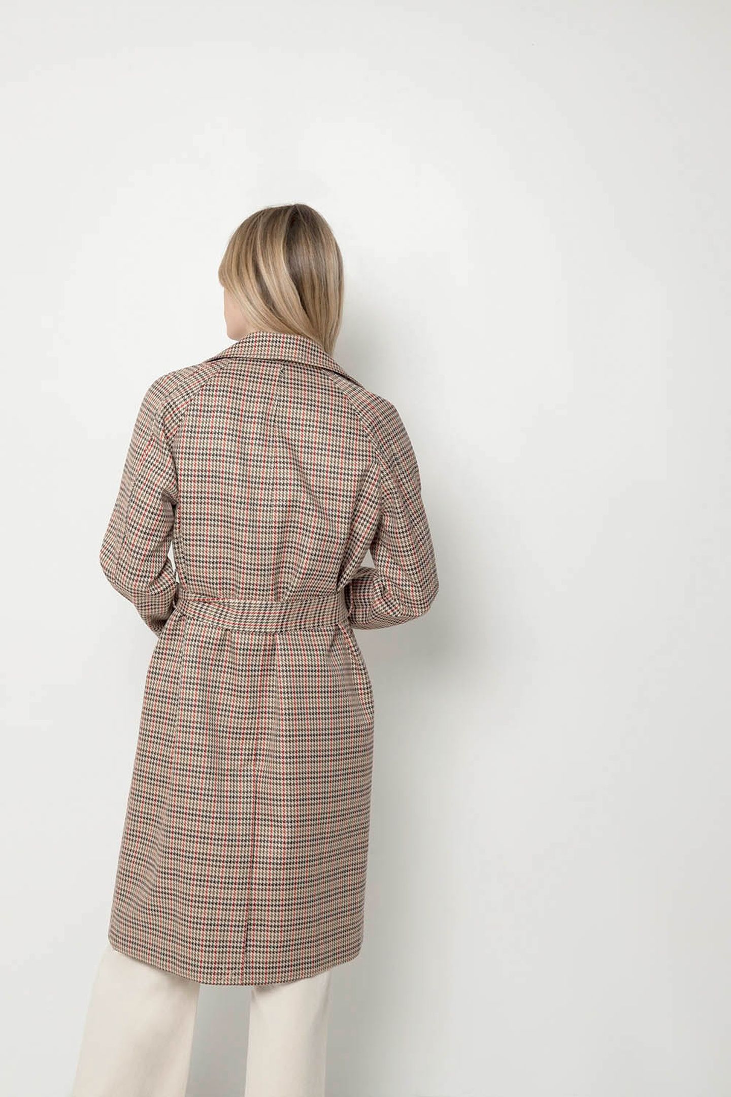 DOUTZEN _ TRENCH COAT WITH PIED_DE_POULE COLOR PATTERN 2
