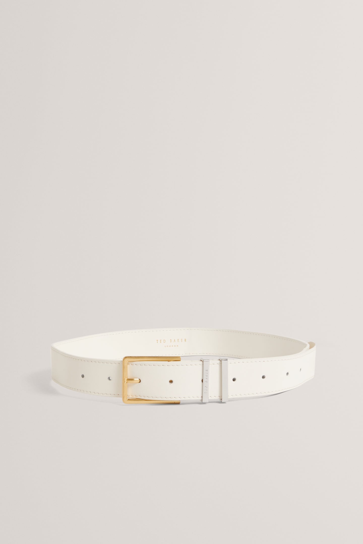 LEATHER BELT IVORY 2