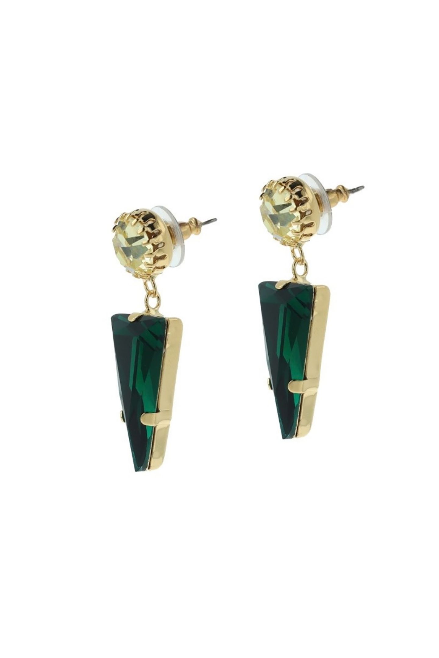 POLYGON EARRINGS GREEN 3