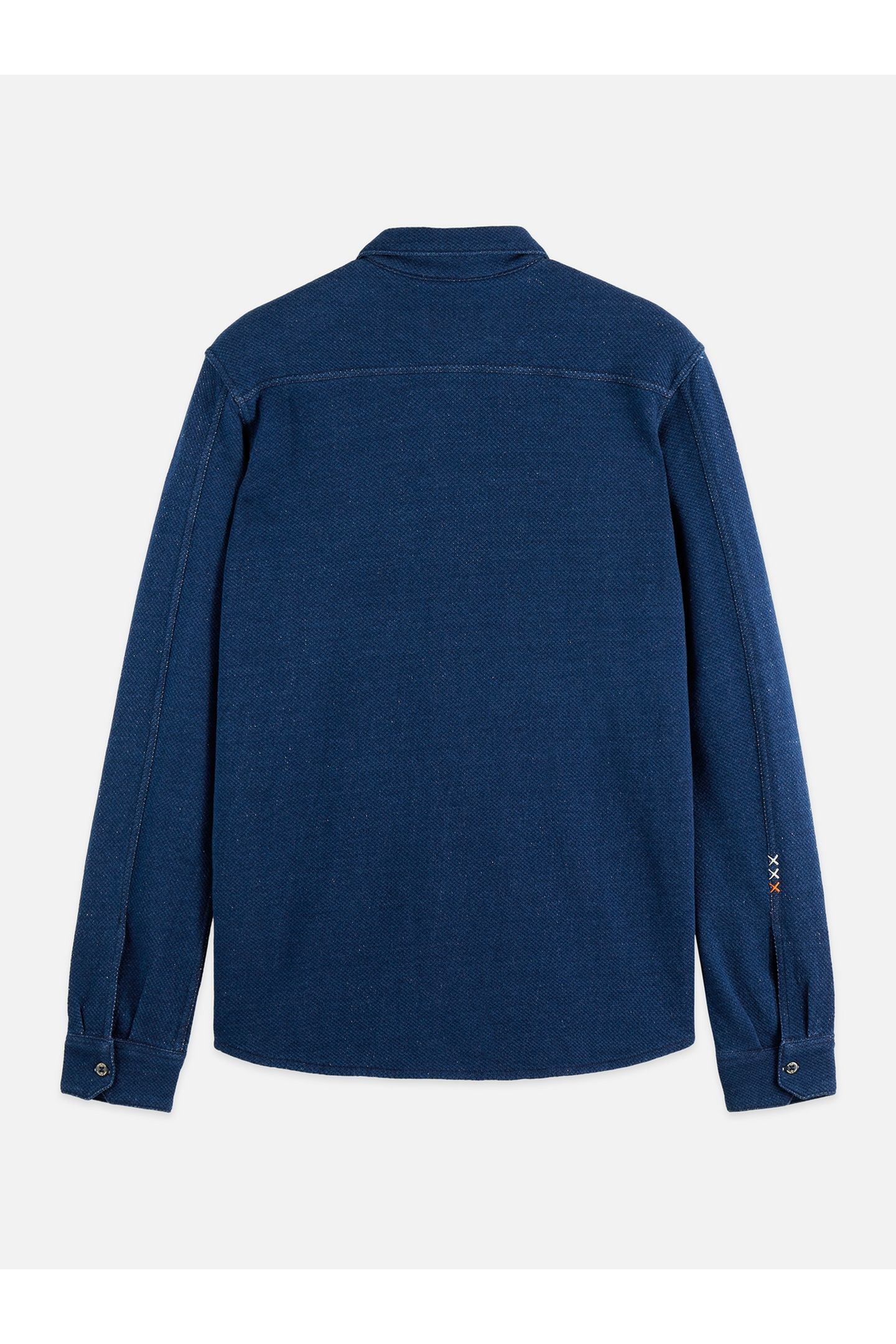 WASHED INDIGO TEXTURED JERSEY SHIRT NAVY 2