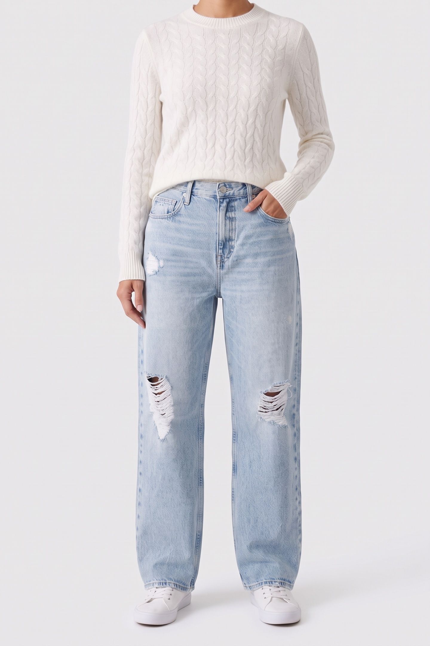 HIGH RISE RELAXED DENIM LIGHT 1