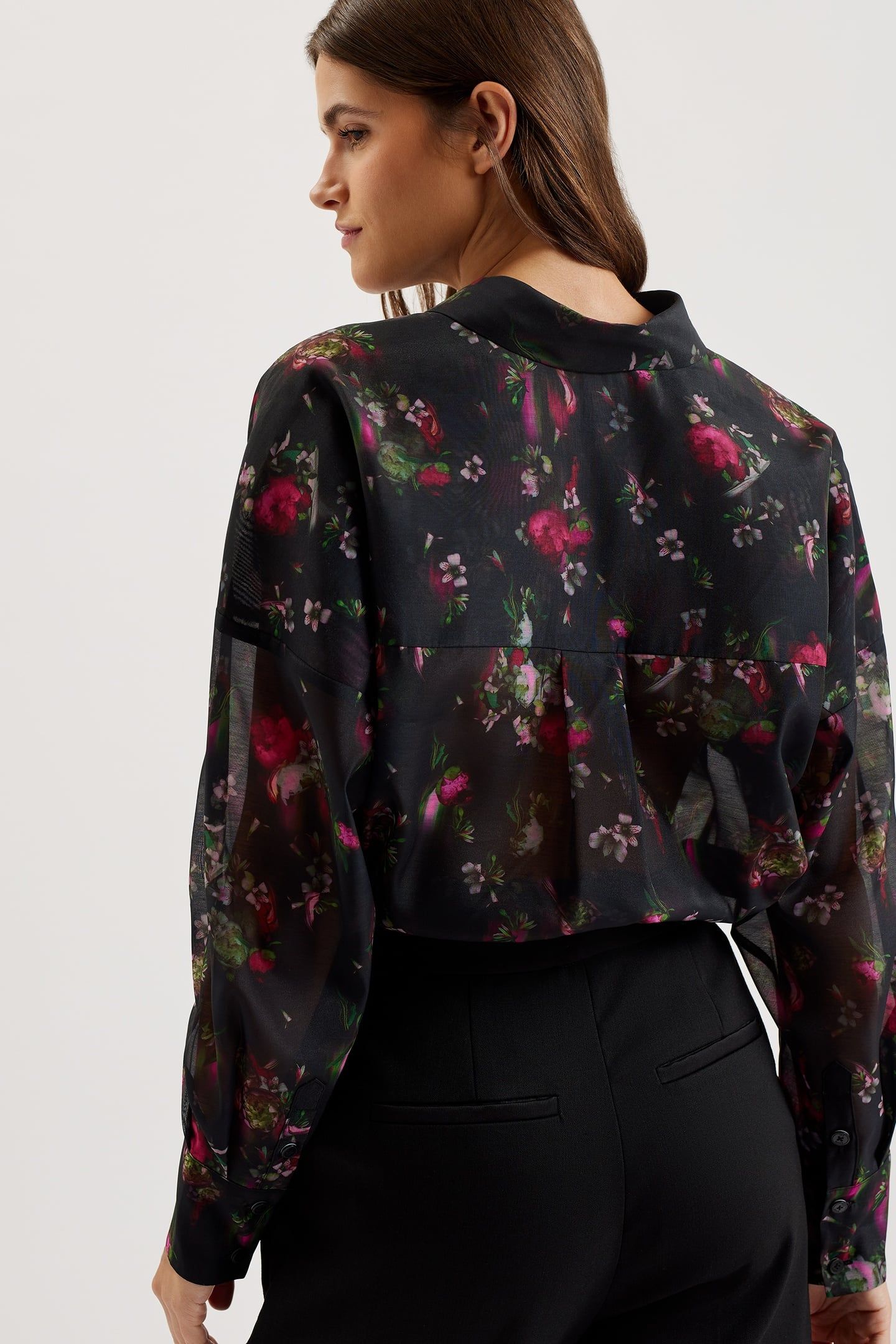 ATUEL OVERSIZED PRINTED LONG SLEEVE BLACK 2