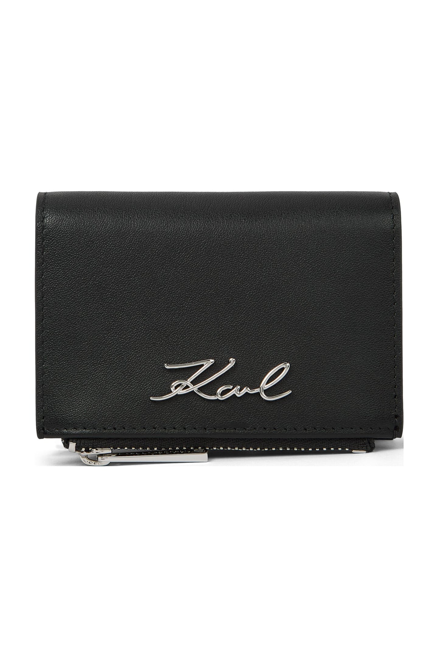 SIGNATURE LEATHER WALLET BLACK-NICKEL 1
