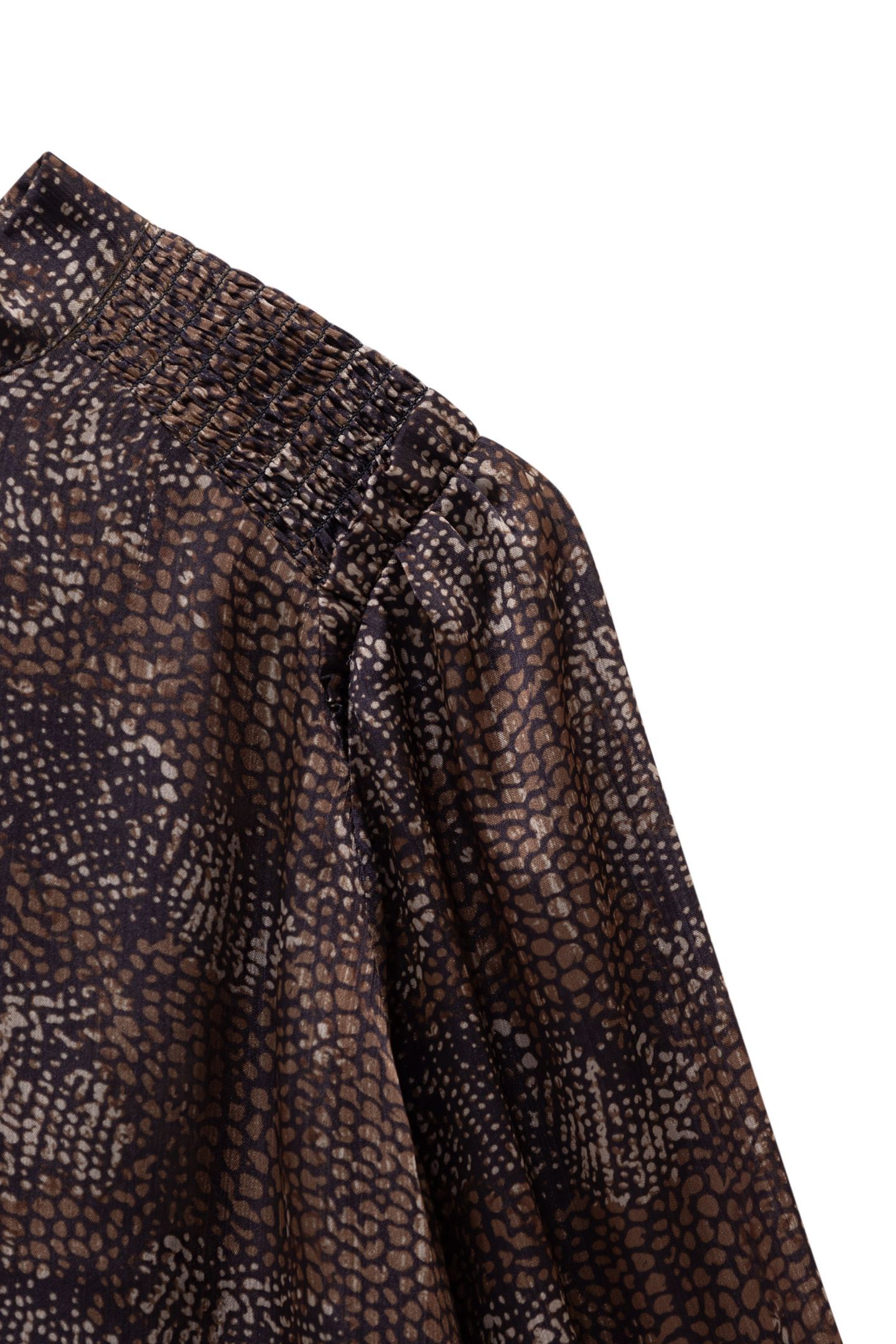 CLARICE - BLACK PYTHON PRINT BLOUSE 2