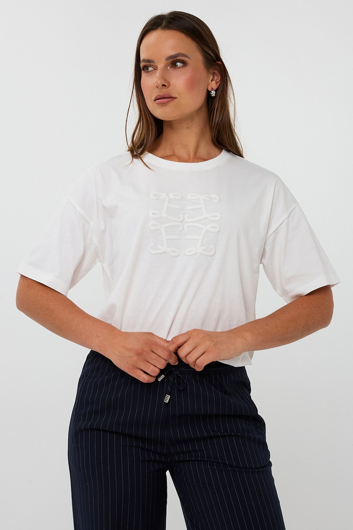T-SHIRT WIDE MONOGRAM OFF WHITE 1