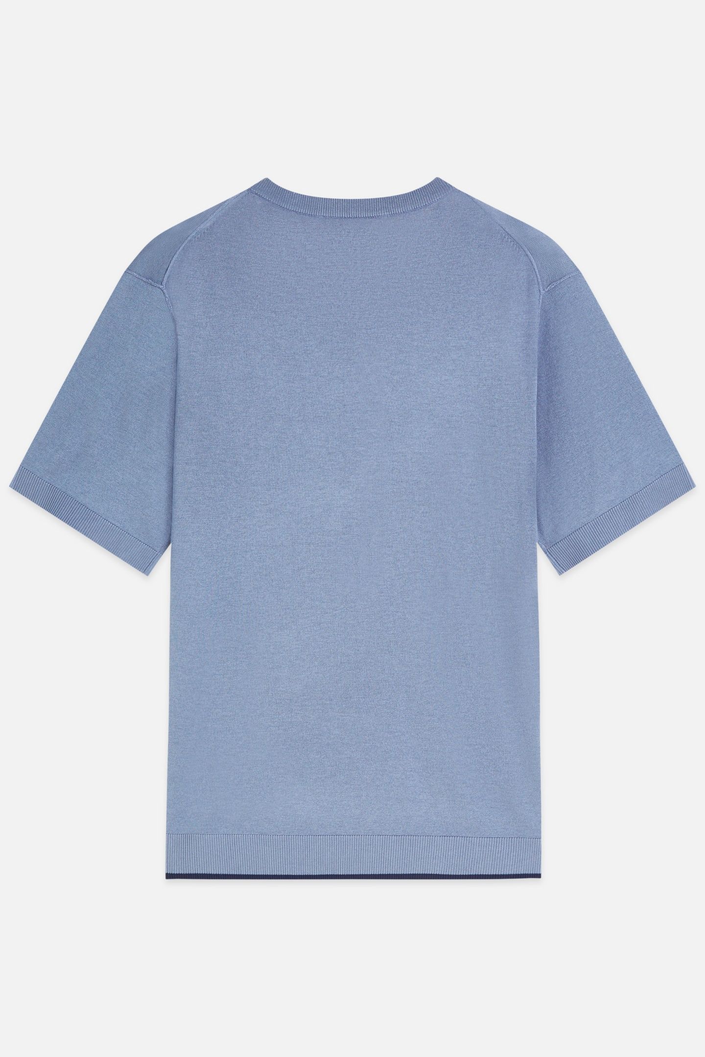 KNITTED RELAXED-FIT T-SHIRT NAVY 2