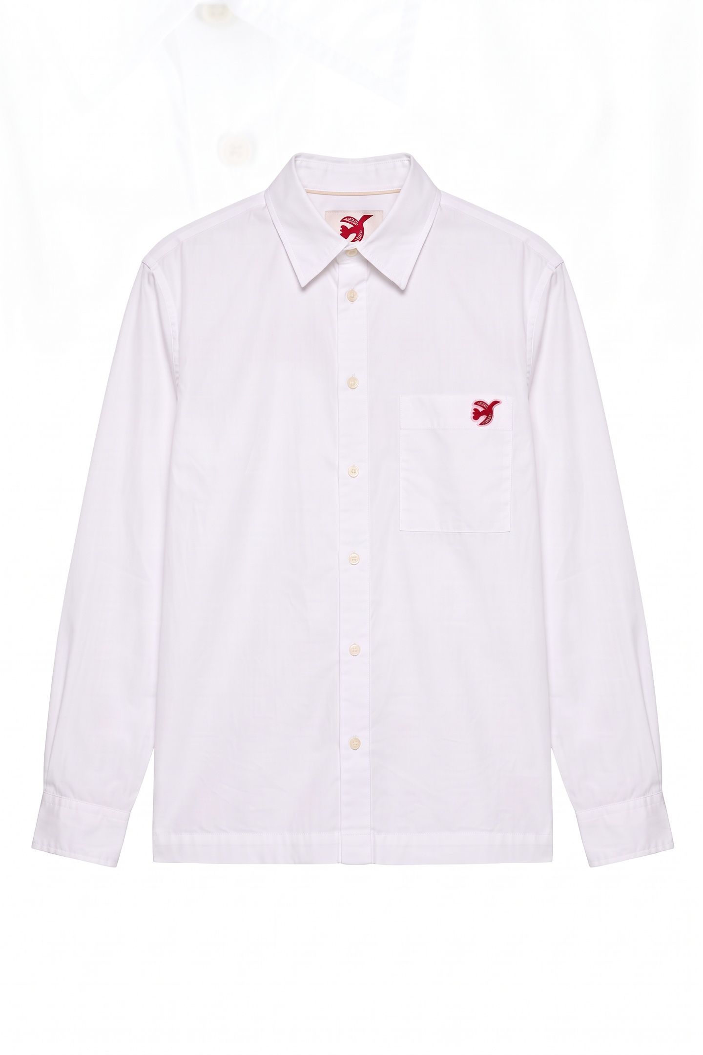 THE FREE SPIRIT PEACE BIRD POPLIN SHIRT WHITE 3