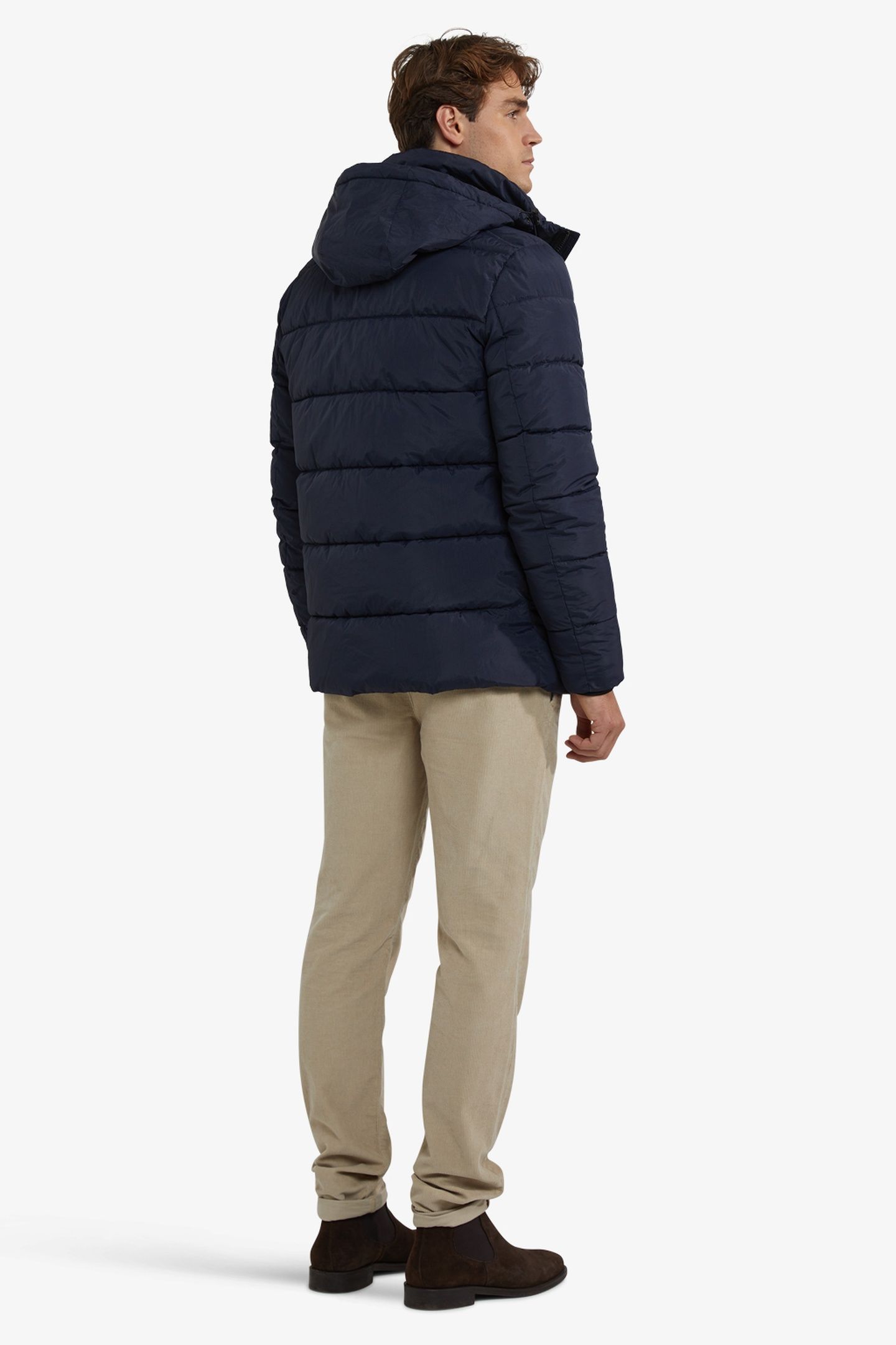 HOODED BOMBER JACKET NAVY 5