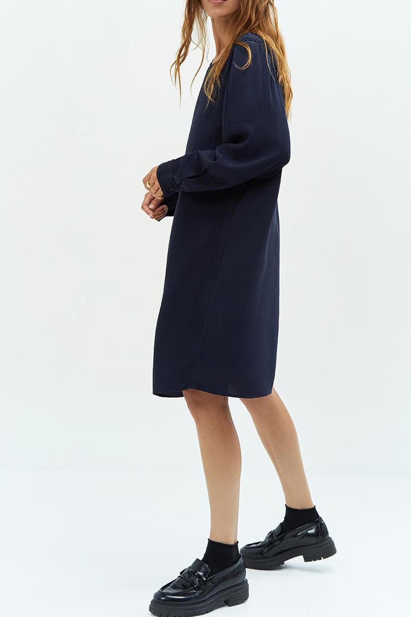 ROKHA _ STRAIGHT NAVY DRESS 3