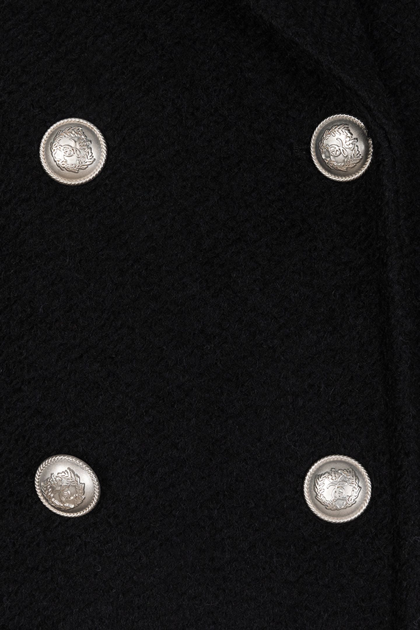 COAT DOUBLE BREASTED BOUCLE BLACK 6