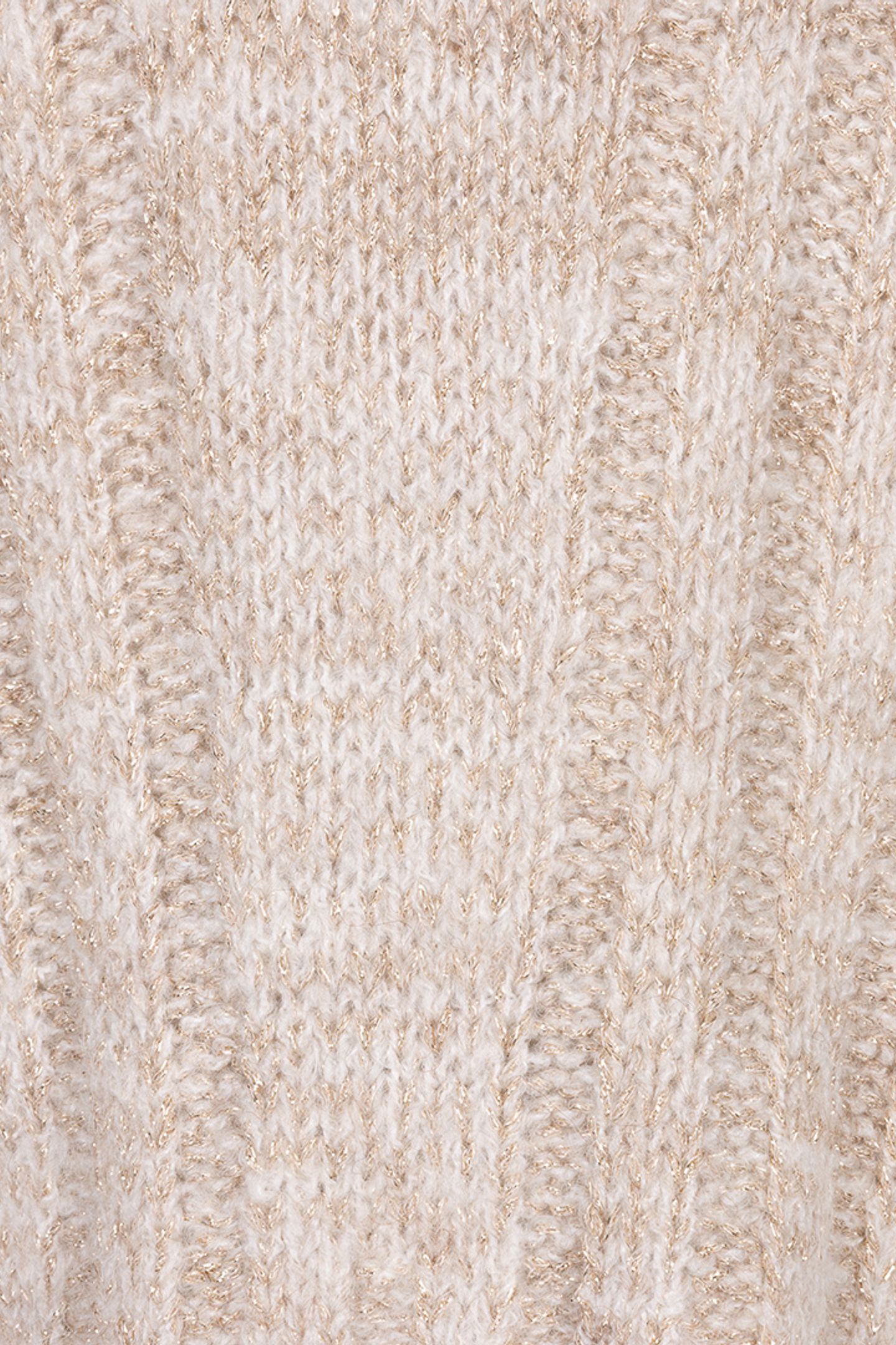 SWEATER V-NECK LUREX SAND 6